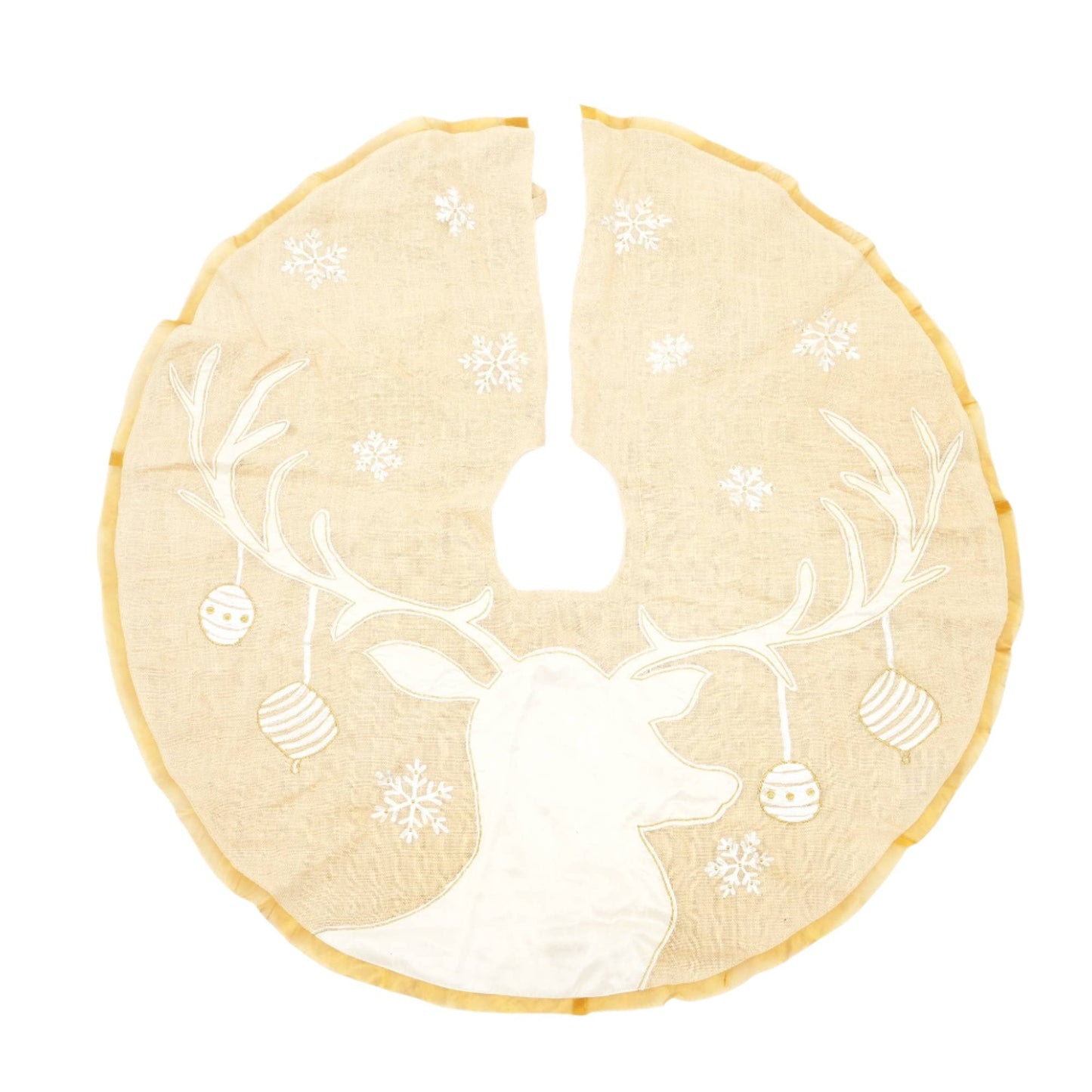 Reindeer Embroidered Tree Skirt