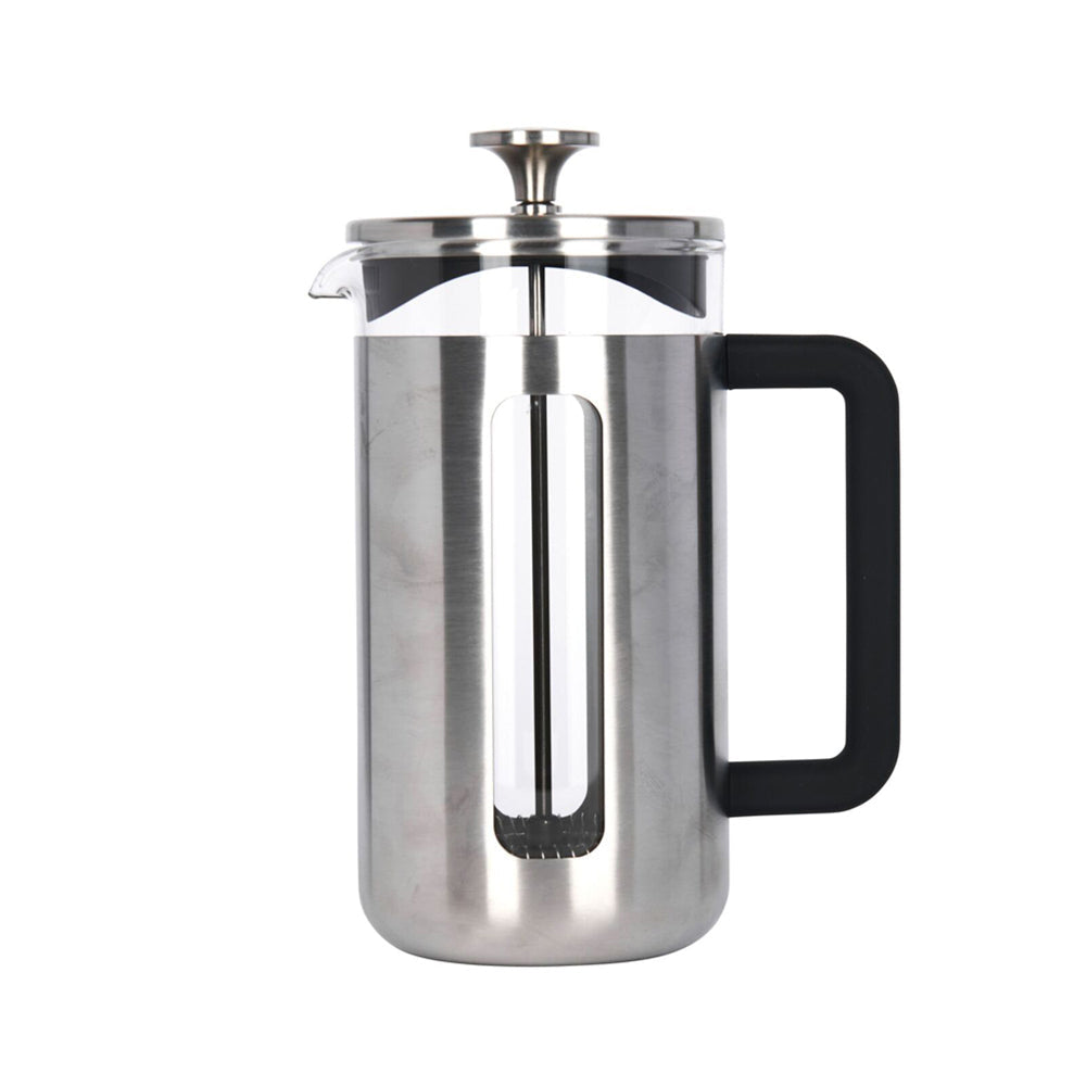 La Cafetiere Pisa 8-Cup 1L Brushed Stainless Steel/Glass French Press (Silver)