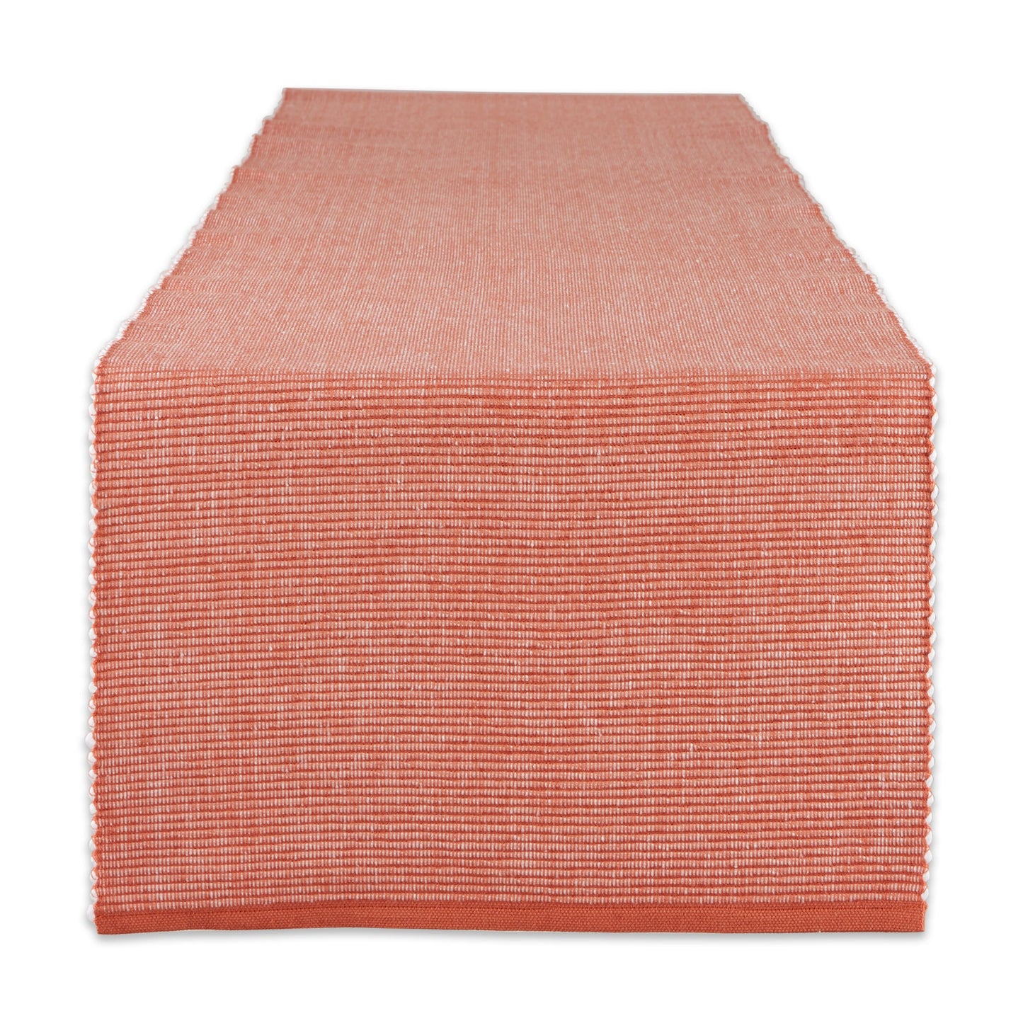Vintage Red & White 2-Tone Ribbed Table Runner 13X108