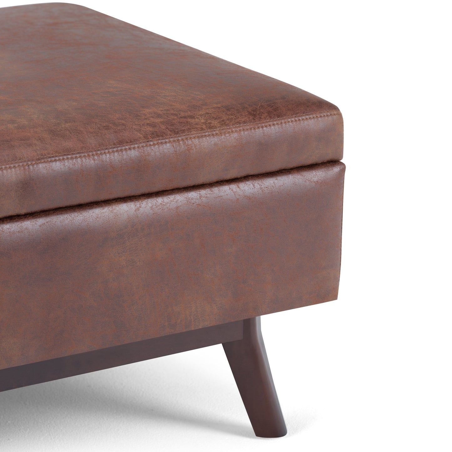 Untamed Upholstered Ottoman with Flip Top Storage and Wood Frame