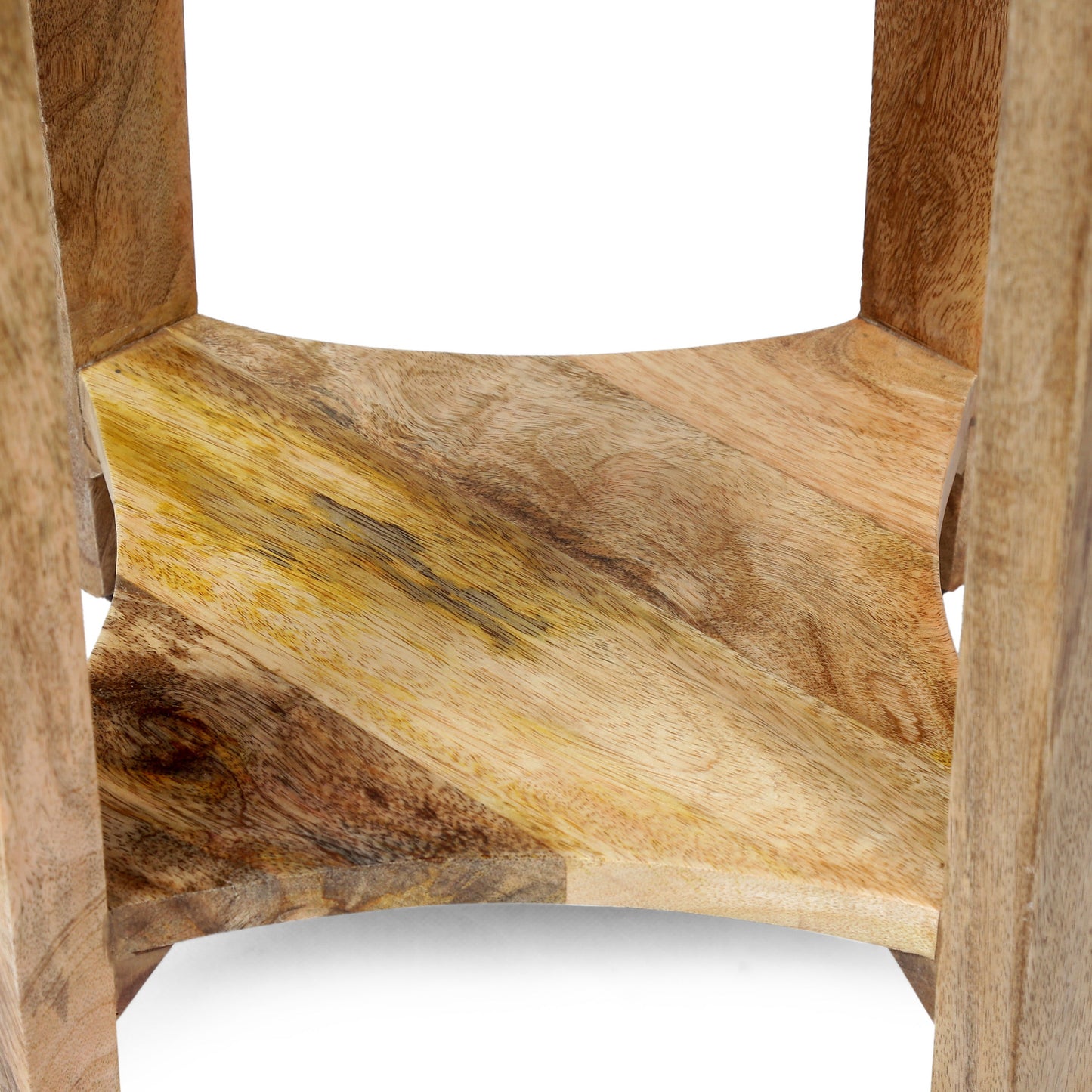 24" Wood Side Table with Open Shelf