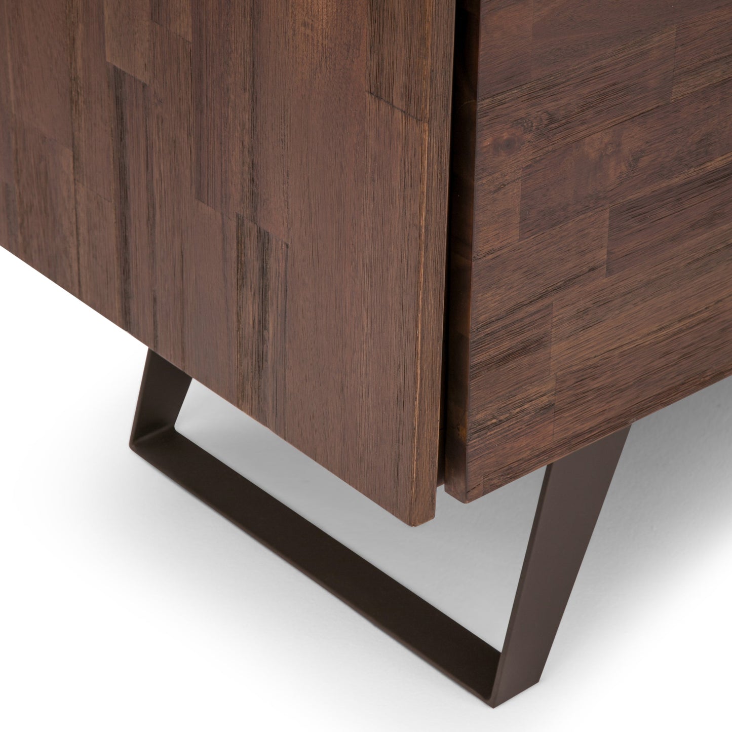 Passage 2-Door Storage Cabinet with 4 Adjustable Shelves and Metal Angled Legs