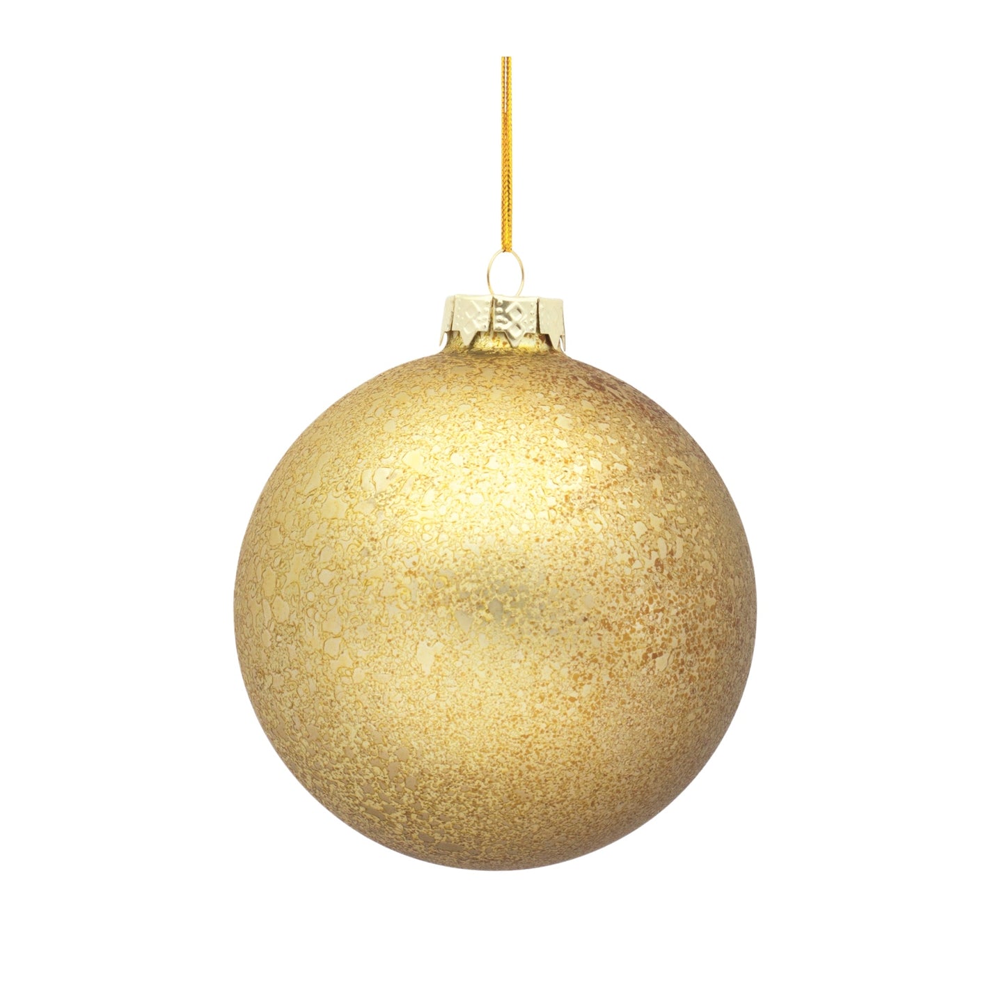 Gold Glass Ornament, Set of 6