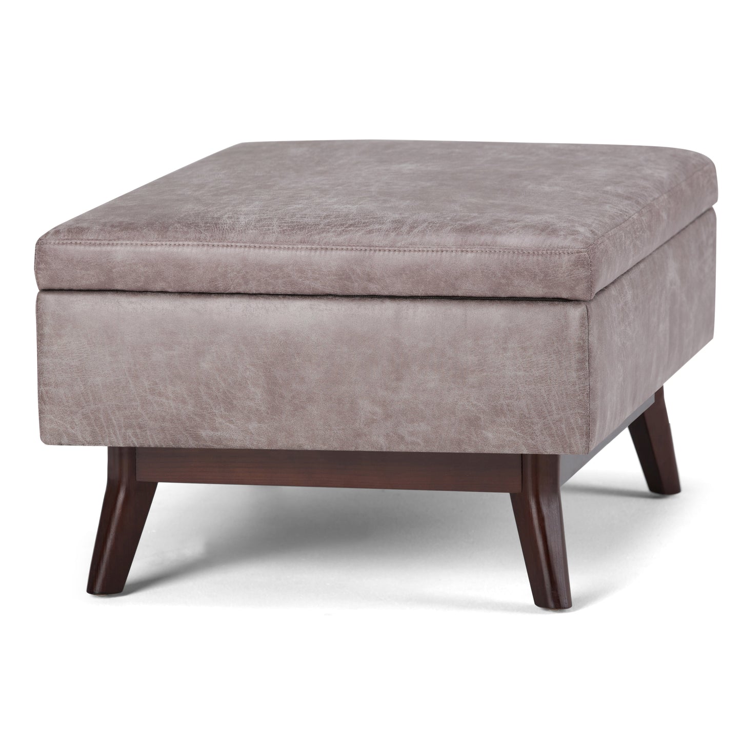 Untamed Upholstered Ottoman with Flip Top Storage and Wood Frame