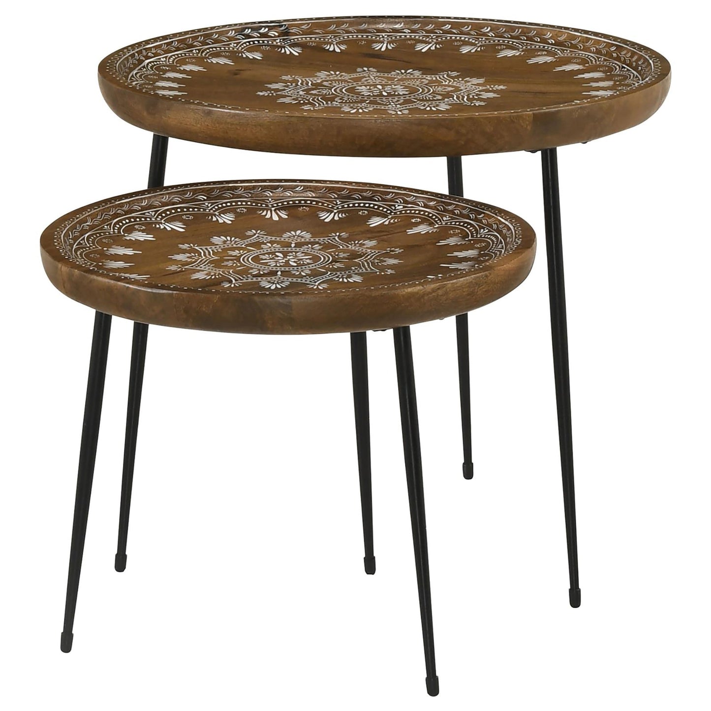 2-Piece Nesting Table with Flared Legs
