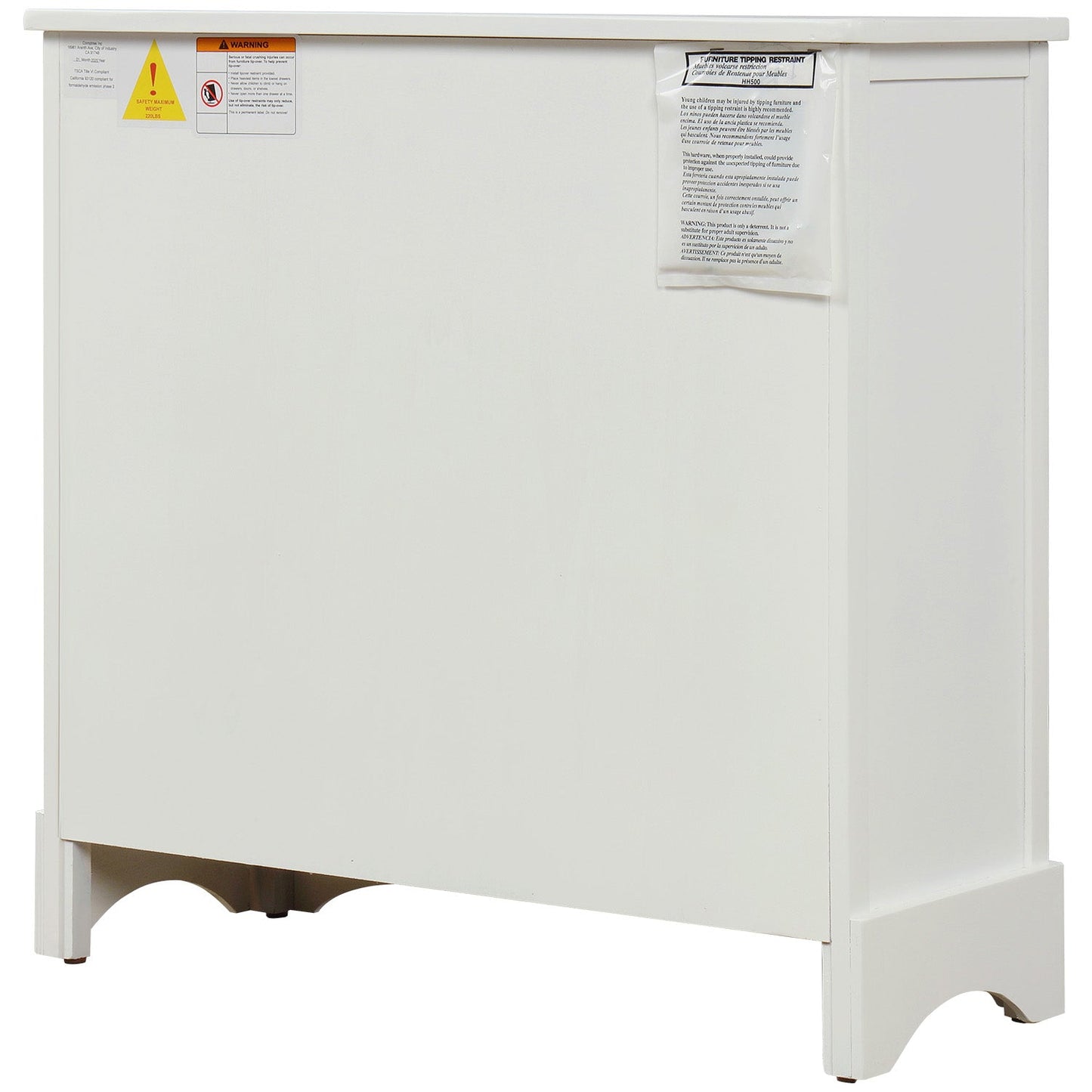 Elena Rustic Modern Farmhouse Style Compact Storage Cabinet with 2 Drawers