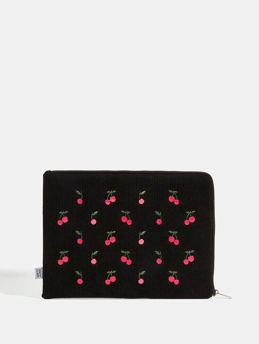 Embroidered Cherry Laptop Case