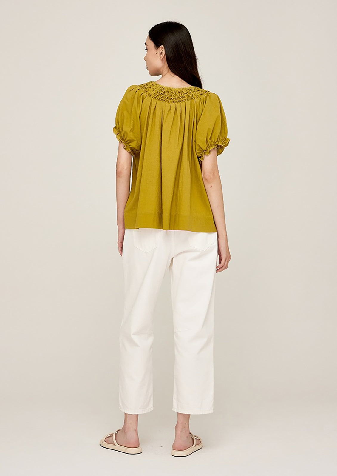 Emmie Pintuck Cotton Blouse