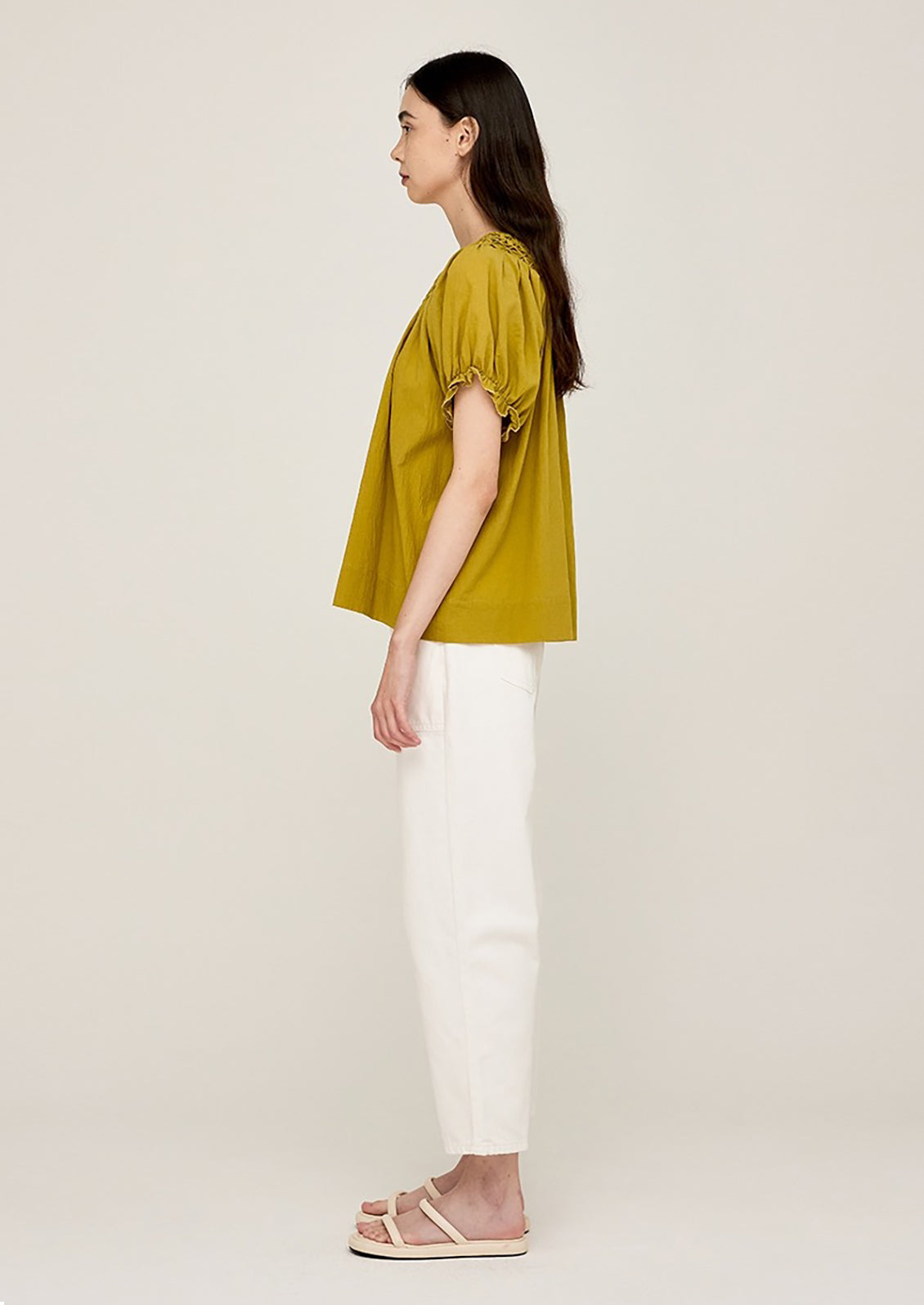 Emmie Pintuck Cotton Blouse