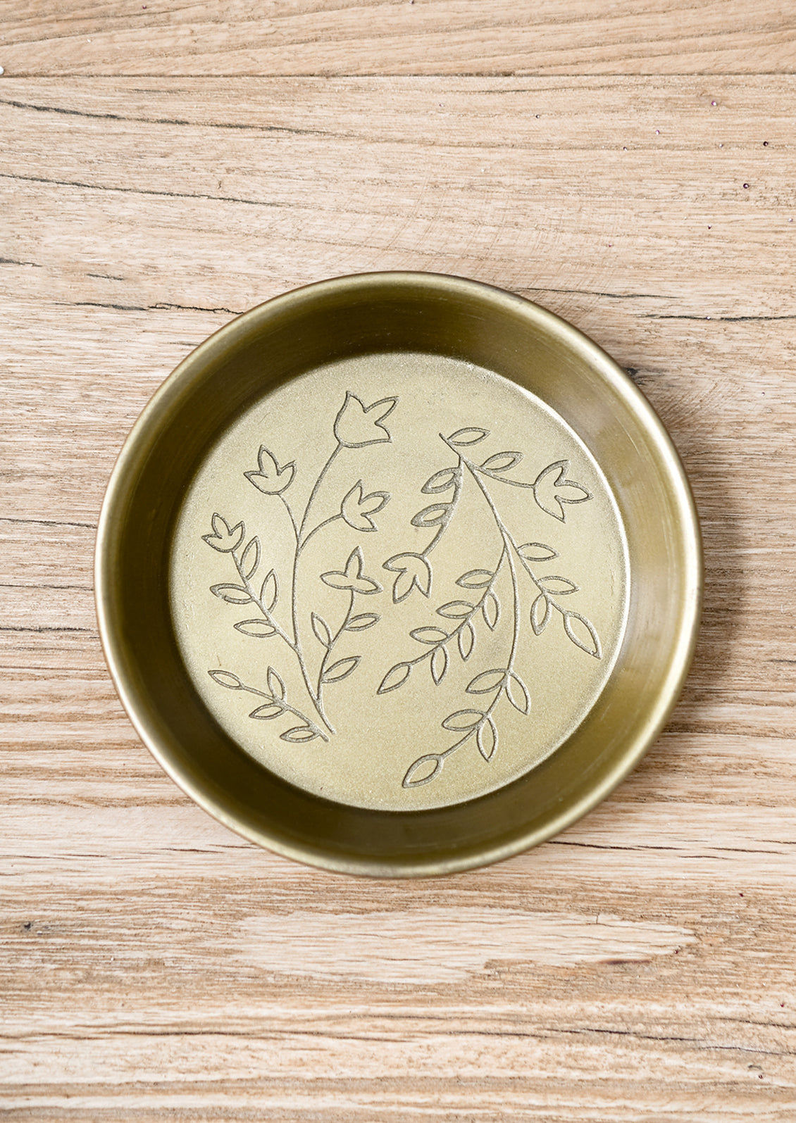 Engraved Brass Catchall Dish