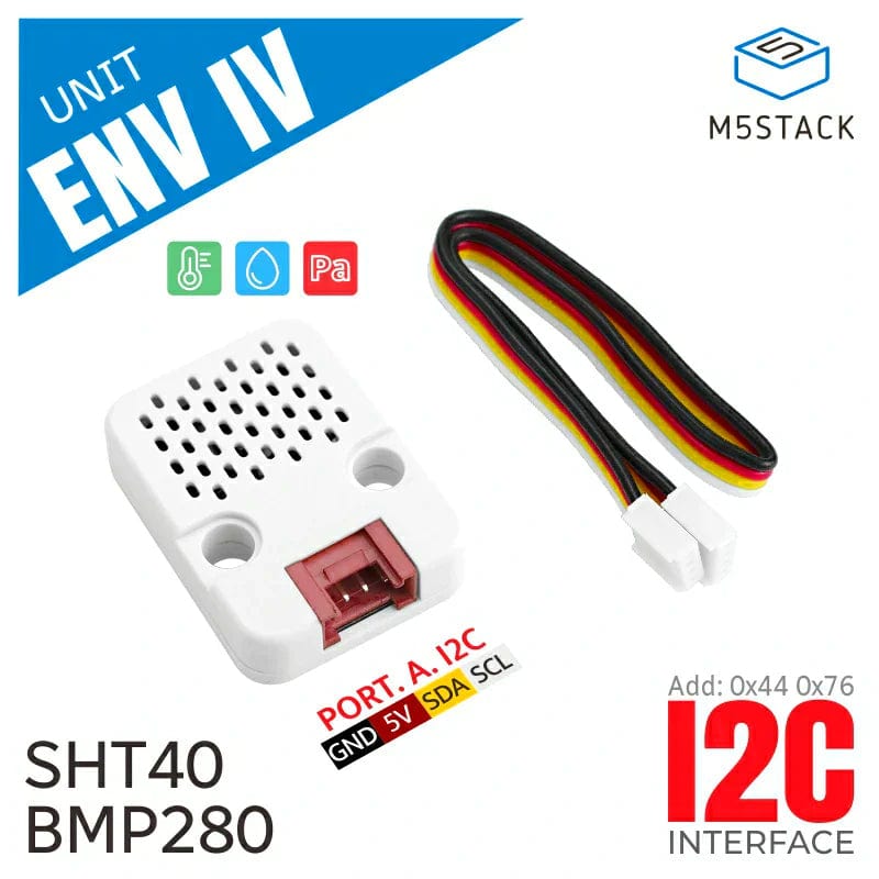 ENV IV Unit with Temperature Humidity Air Pressure Sensor (SHT40+BMP280)