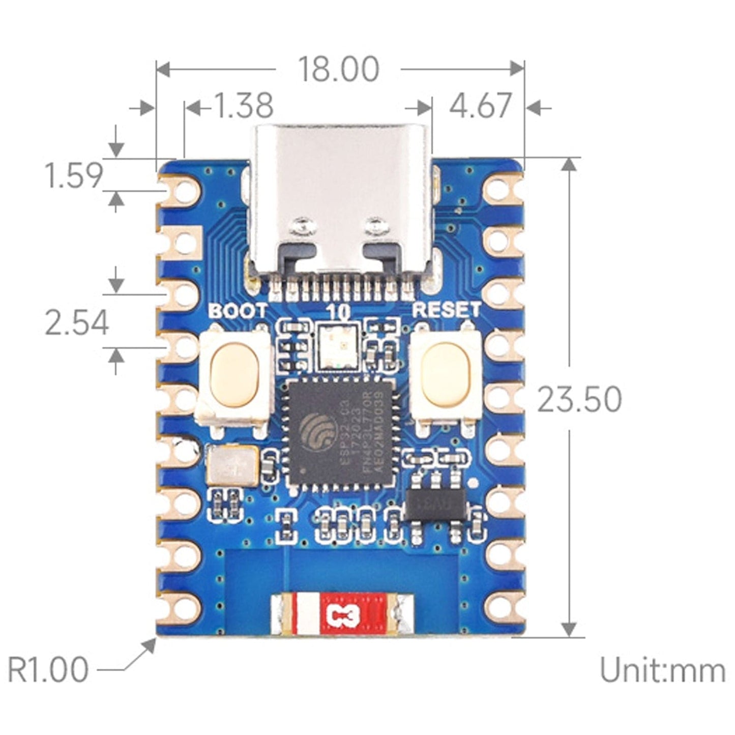 ESP32-C3 Zero Mini Development Board