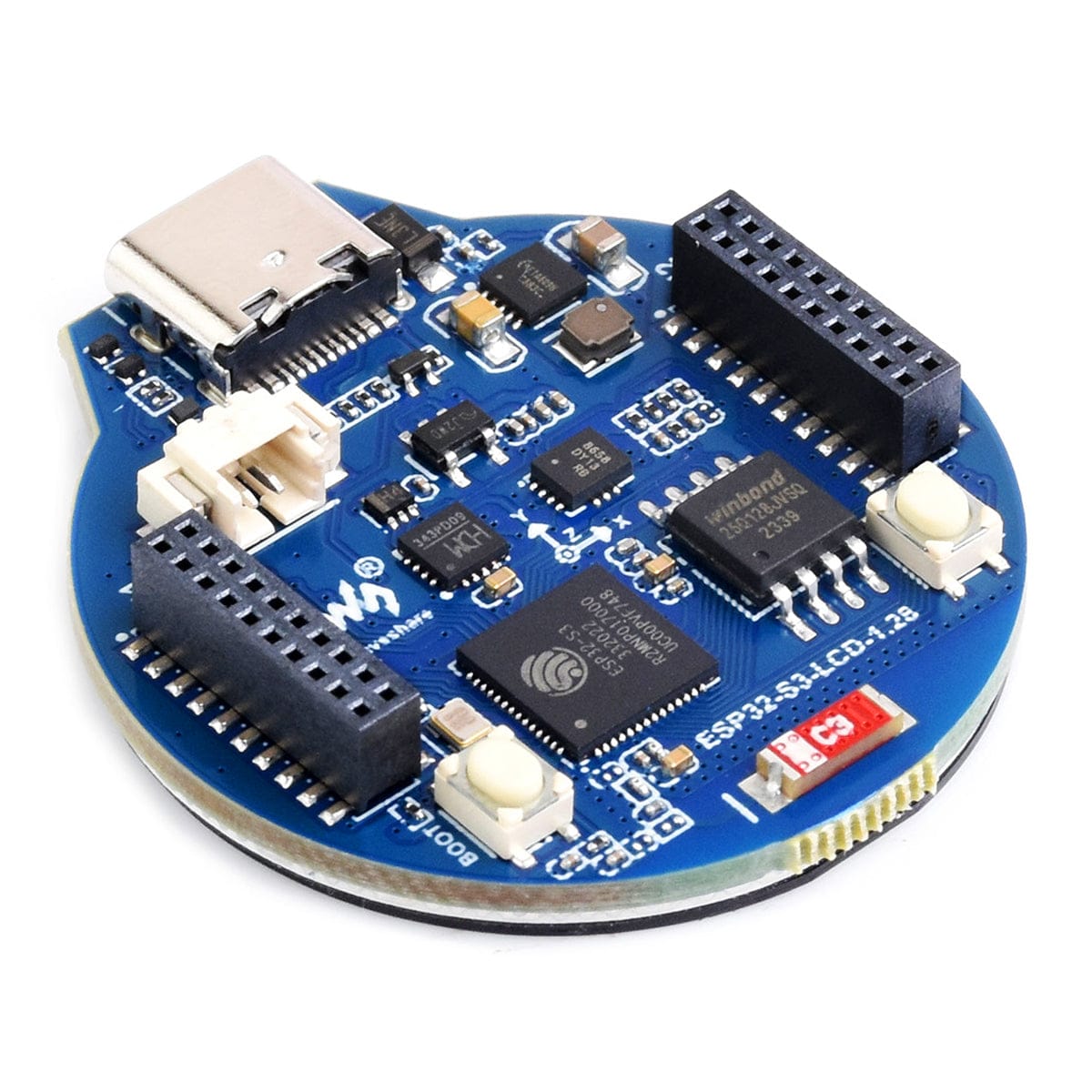 ESP32-S3 Development Board with 1.28" IPS Round LCD