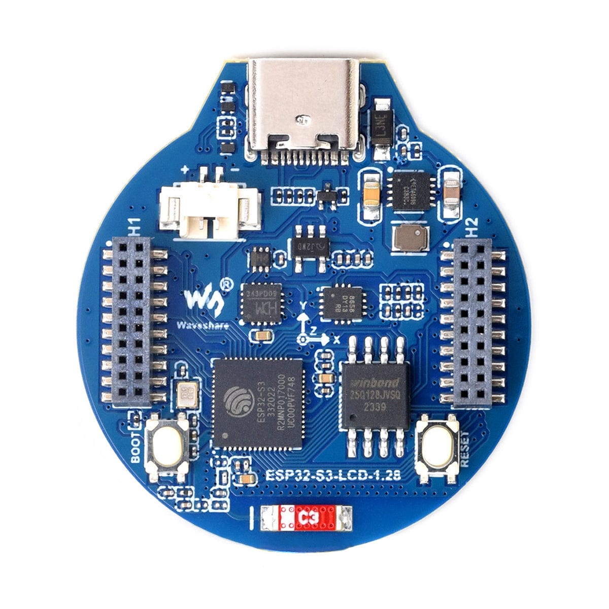 ESP32-S3 Development Board with 1.28" IPS Round LCD