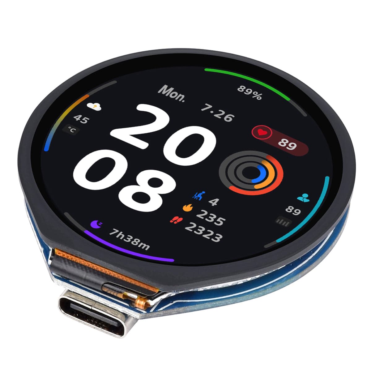 ESP32-S3 Development Board with 1.28" Round Touch LCD