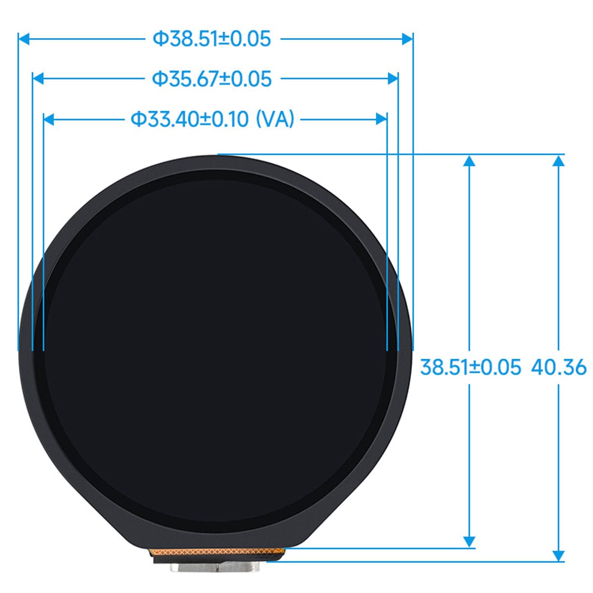 ESP32-S3 Development Board with 1.28" Round Touch LCD