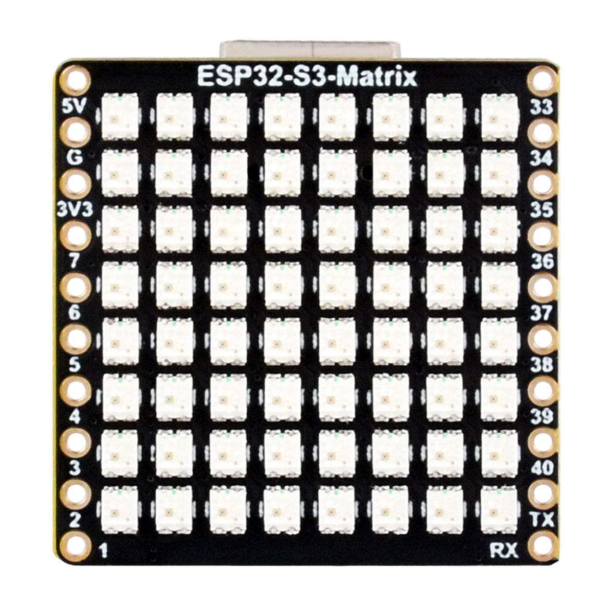 ESP32-S3 Development Board with 8 x 8 RGB LED Matrix