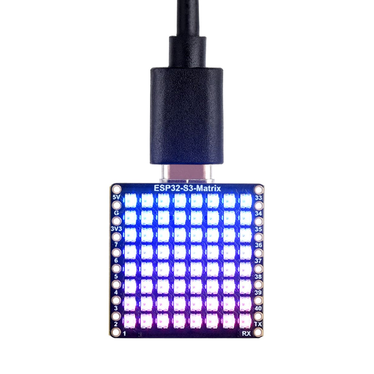 ESP32-S3 Development Board with 8 x 8 RGB LED Matrix