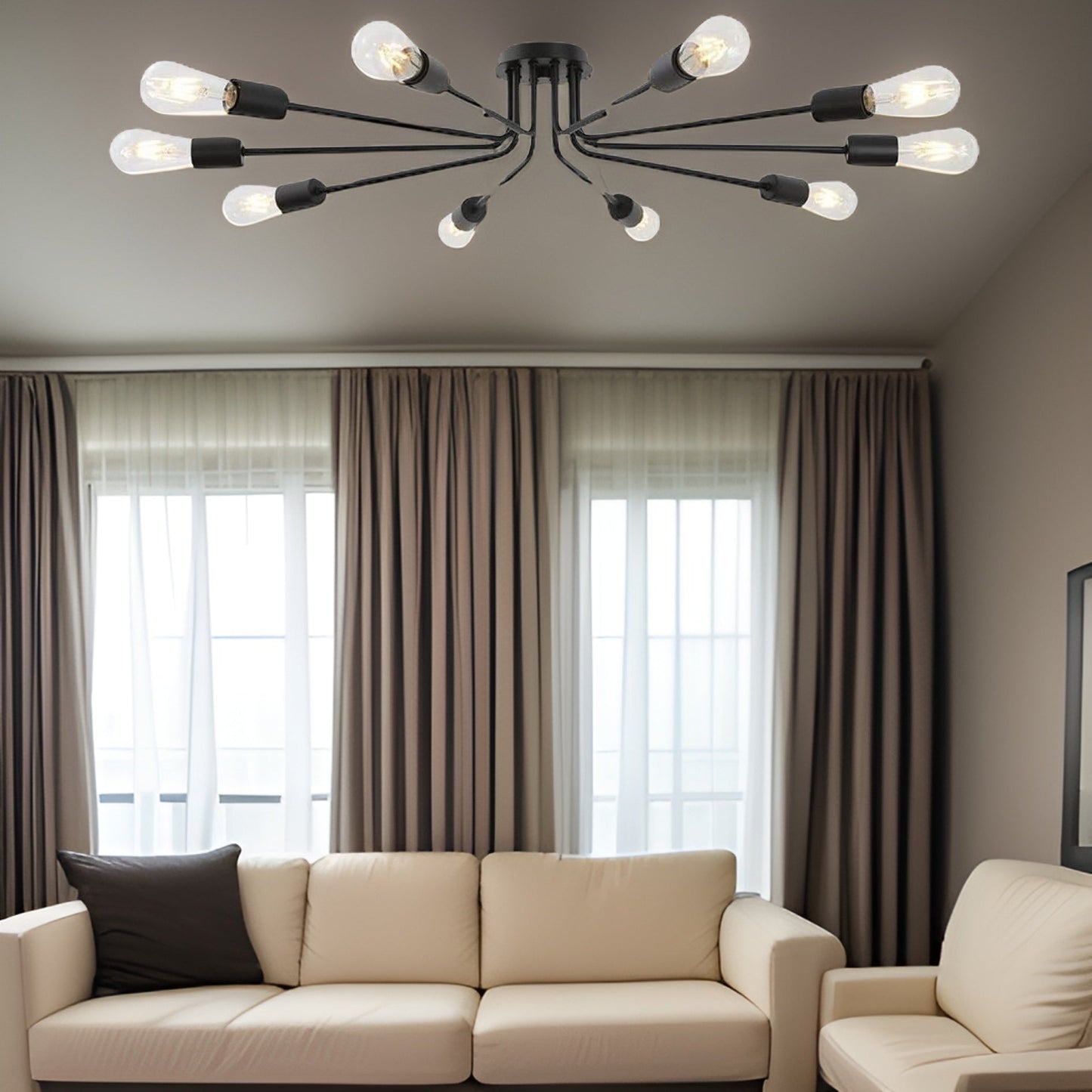 Everlasting 10-Light Semi-flush Mount Ceiling Light