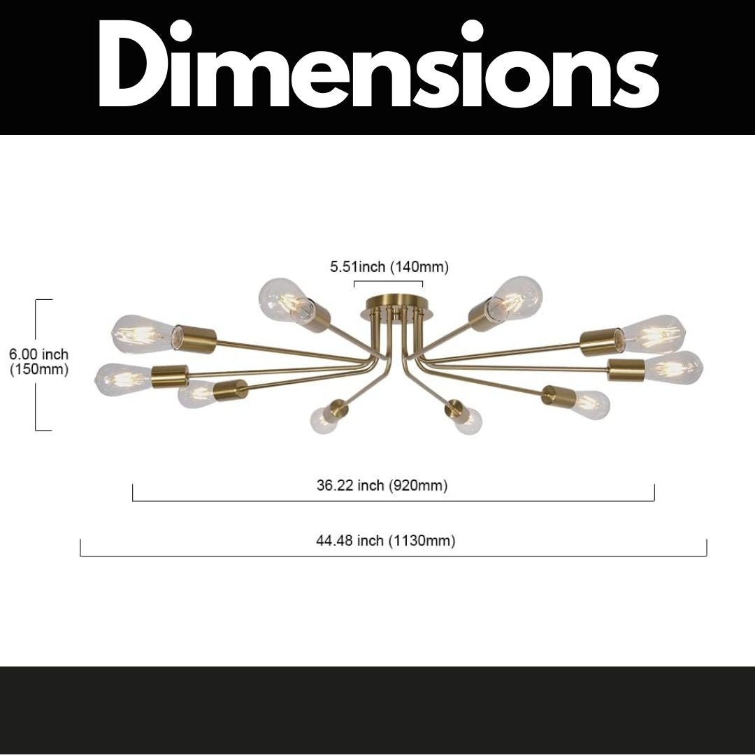 Everlasting 10-Light Semi-flush Mount Ceiling Light