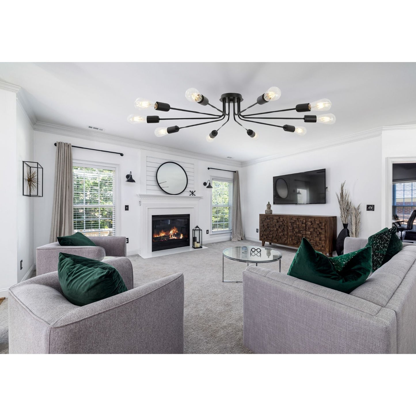 Everlasting 10-Light Semi-flush Mount Ceiling Light