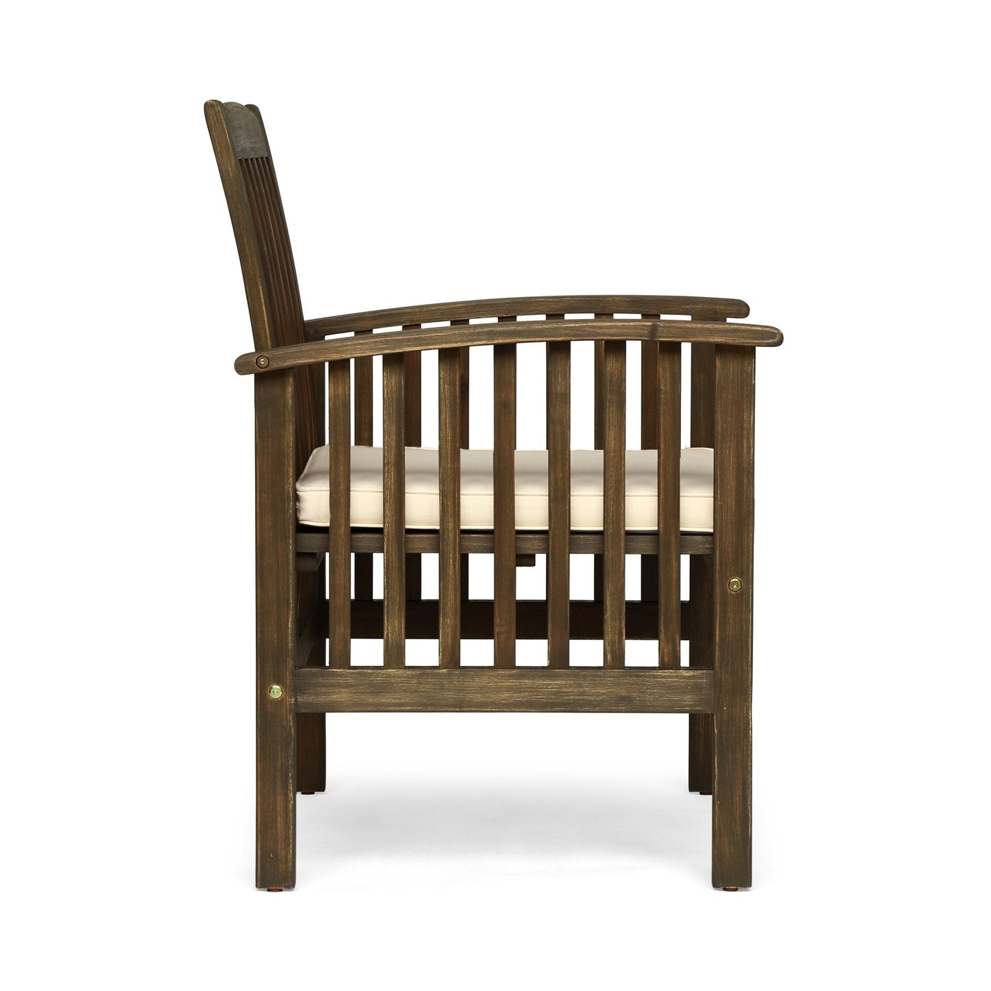 Evoke Dining Chair with Slat Design and Square Arm