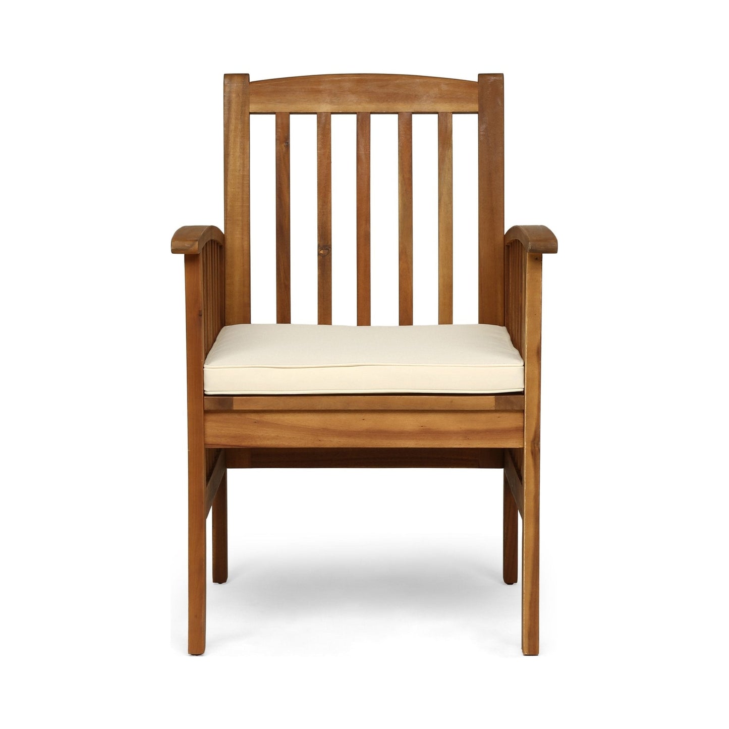 Evoke Dining Chair with Slat Design and Square Arm