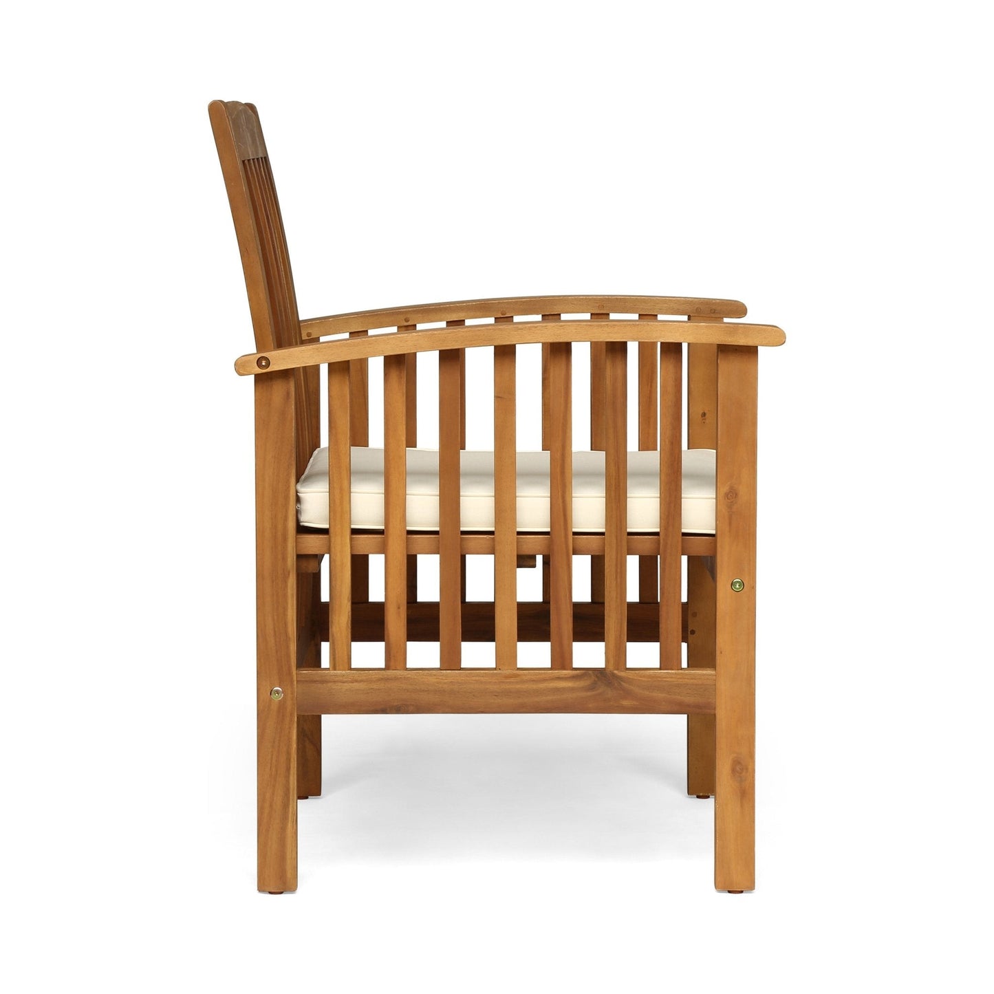 Evoke Dining Chair with Slat Design and Square Arm