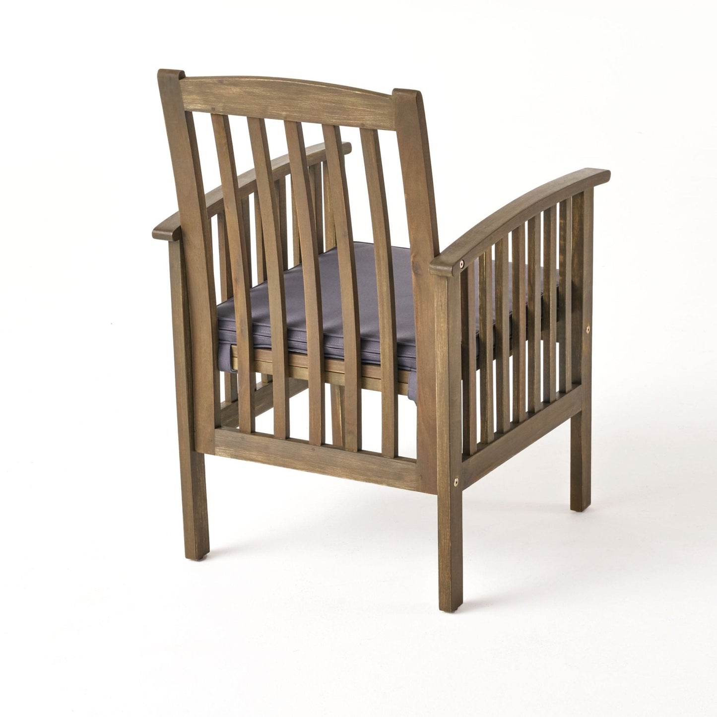 Evoke Dining Chair with Slat Design and Square Arm