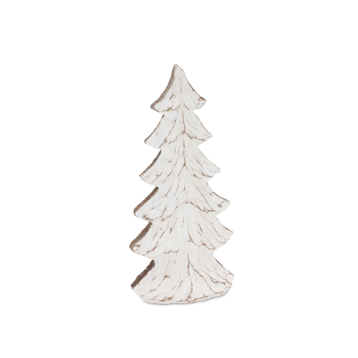 Carved Wood Design Holiday Tree Decor, Set of 3