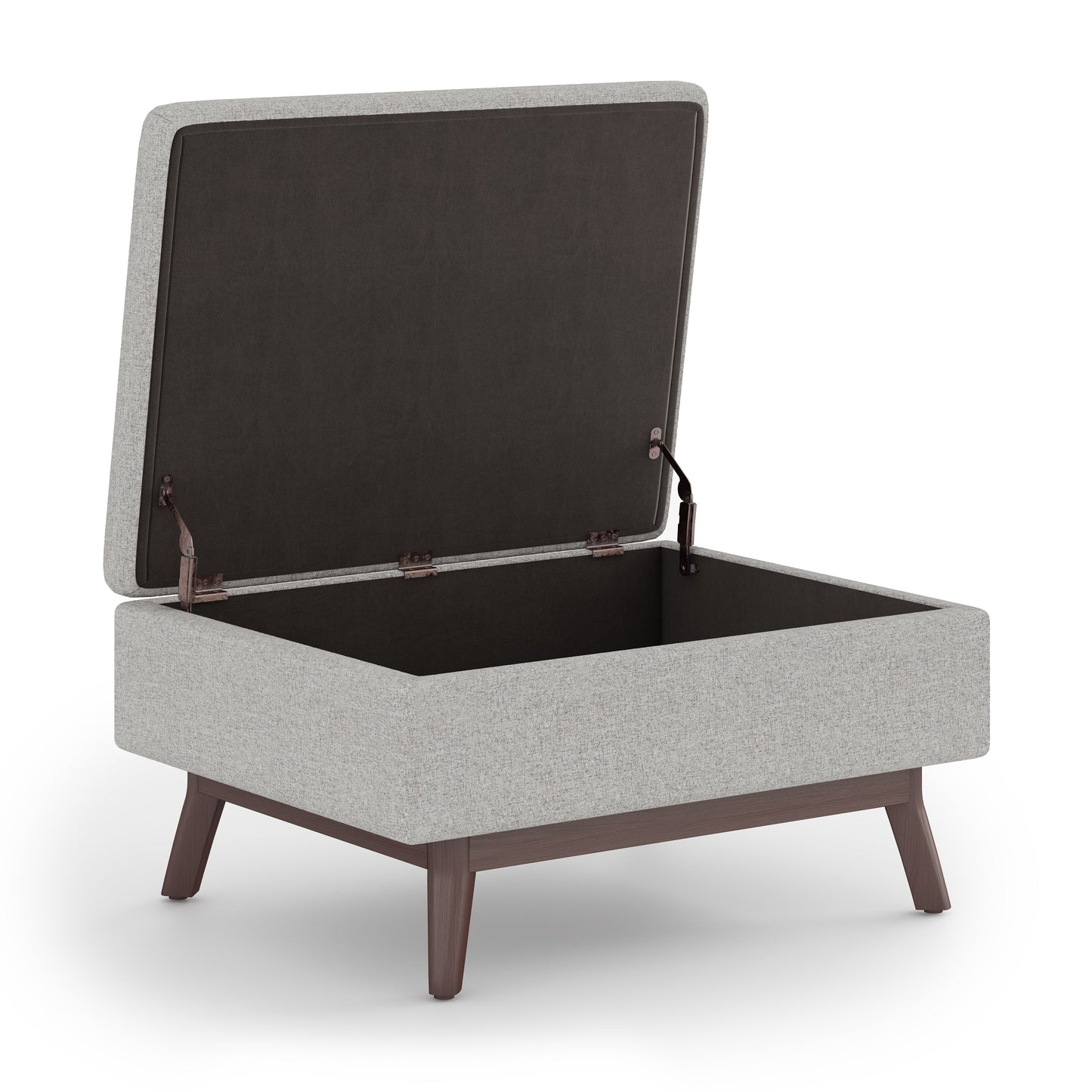 Untamed Upholstered Ottoman with Flip Top Storage and Wood Frame