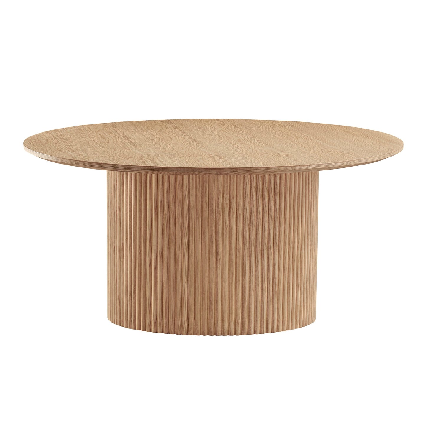 Volet 31.49" Round Coffee Table with Wave Pattern Base