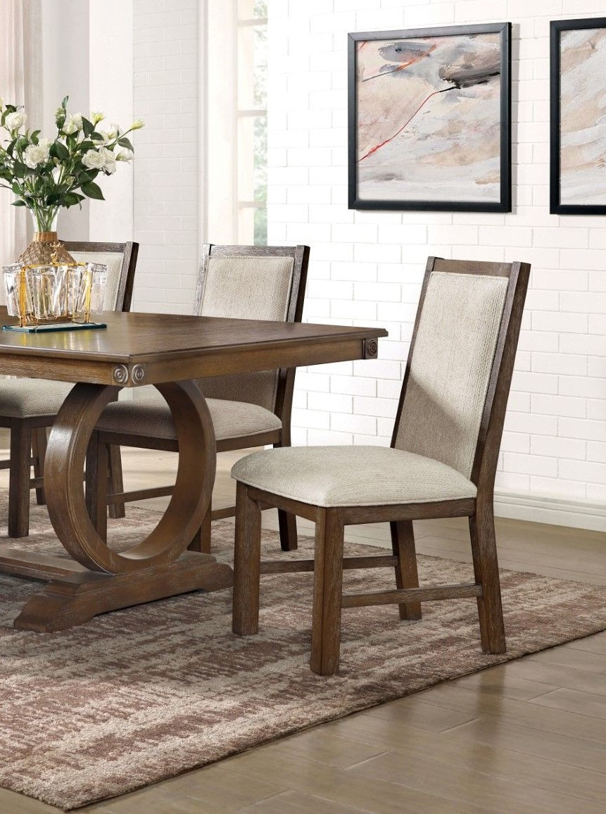 Upholstered Dining Chair with Seat Cushions and High Back