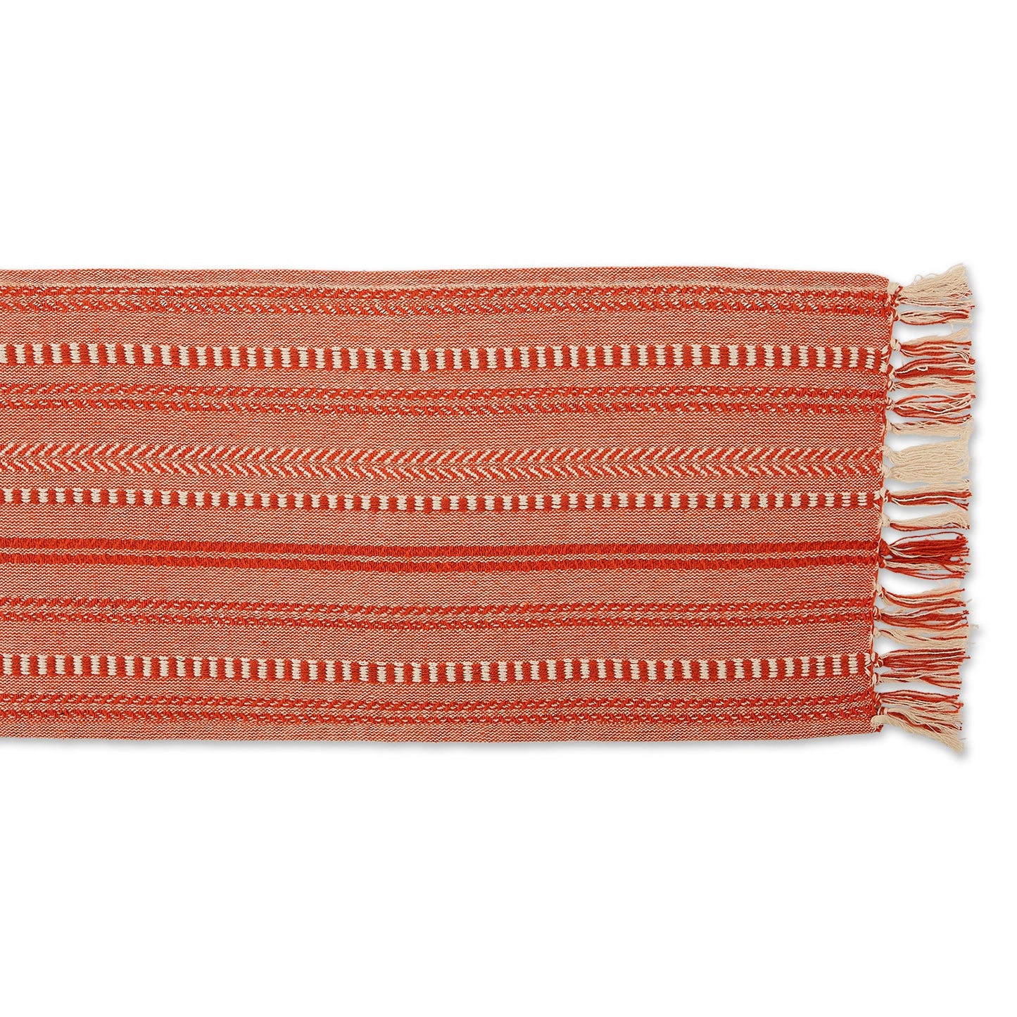 Vintage Red Braided Stripe Table Runner 15X108