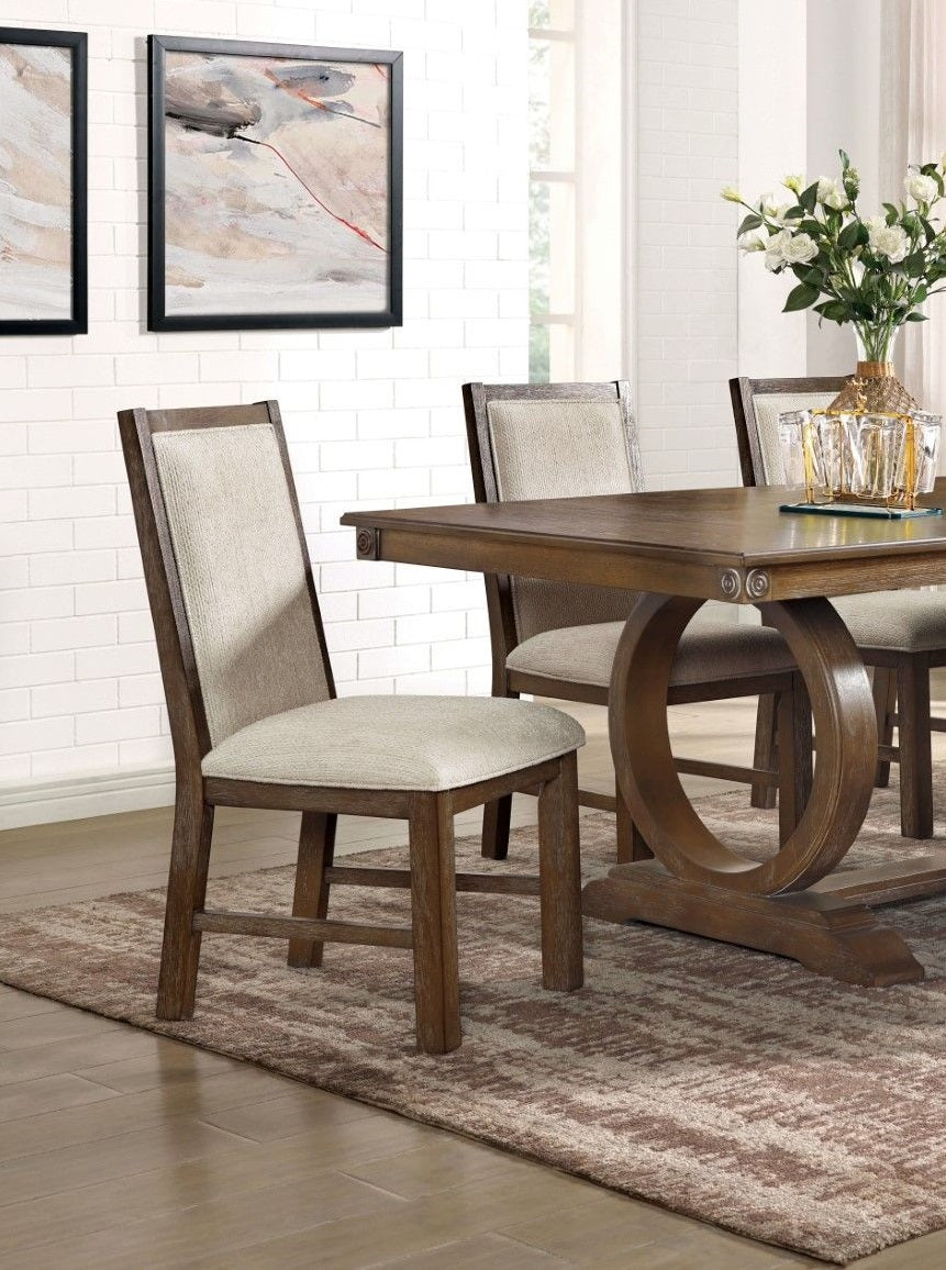 Upholstered Dining Chair with Seat Cushions and High Back