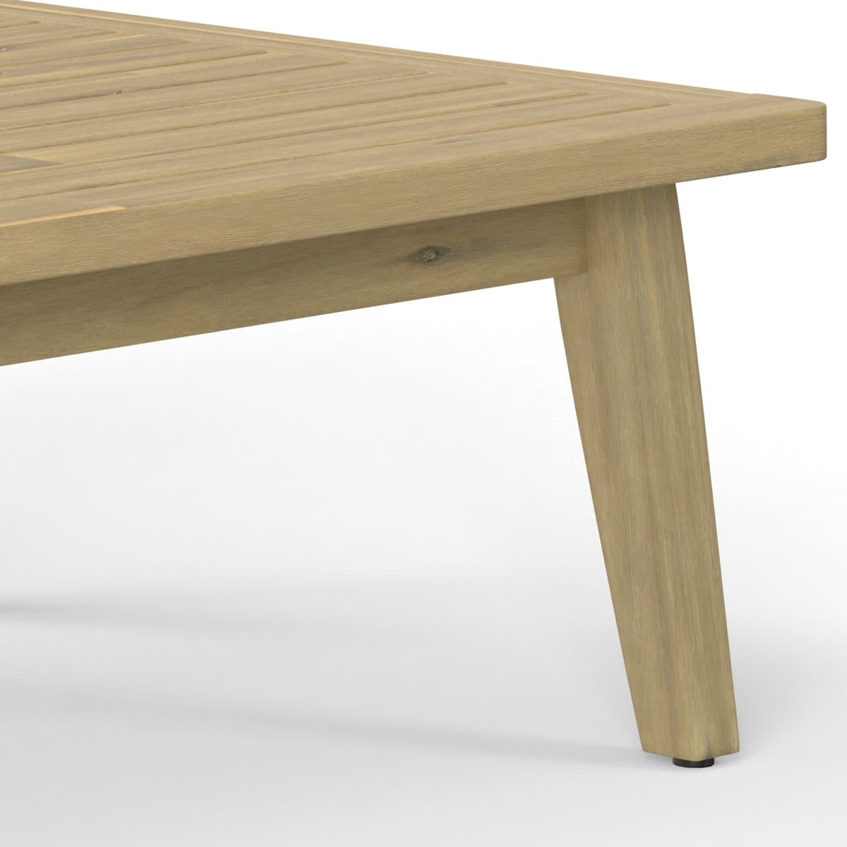 Outdoor Wooden Rectangular Coffee Table with Slatted Top