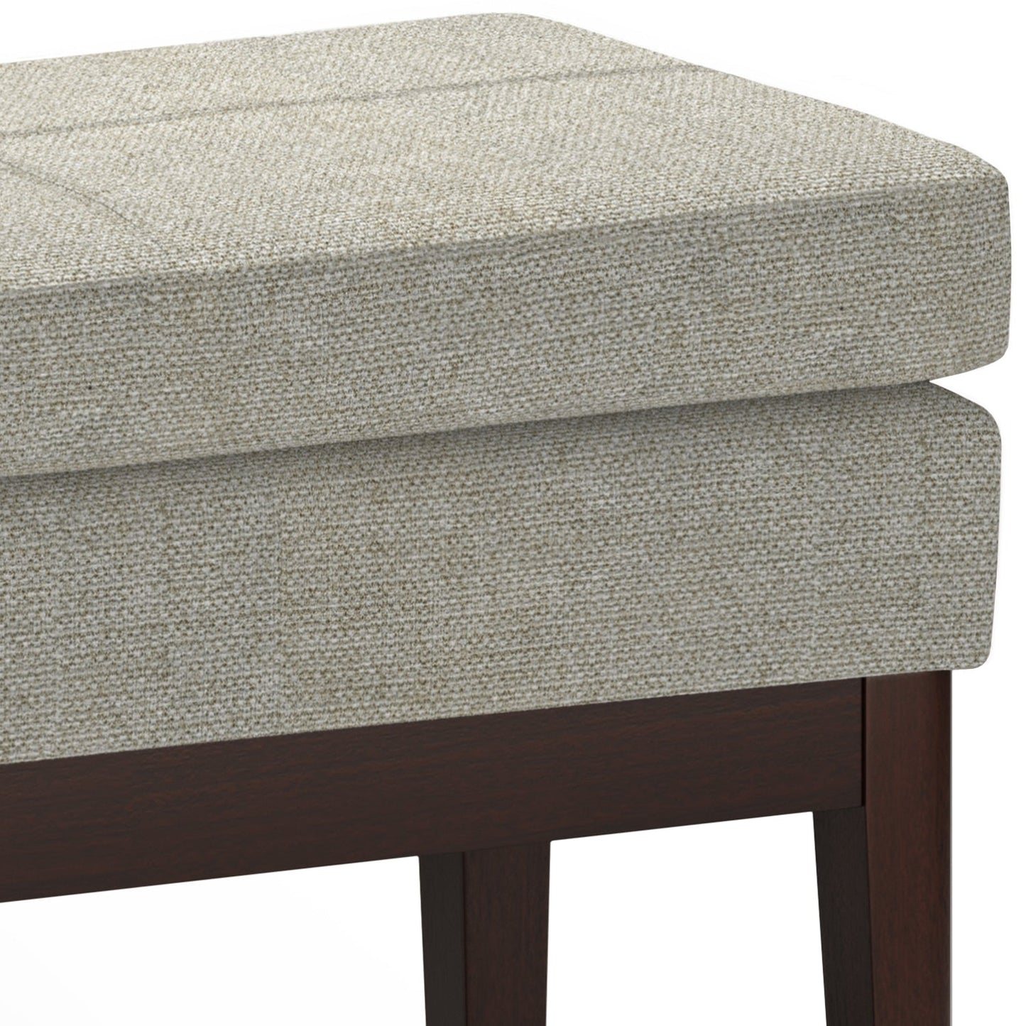 Veil 26.4" Ottoman Bench with Stitching Detail