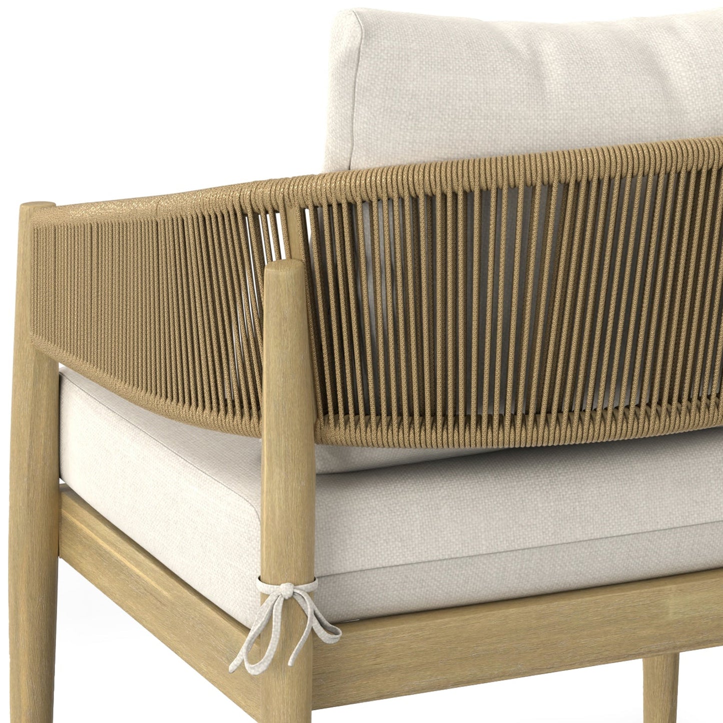 Outdoor Conversation Chair with Curved Back and Arm, Set of 2