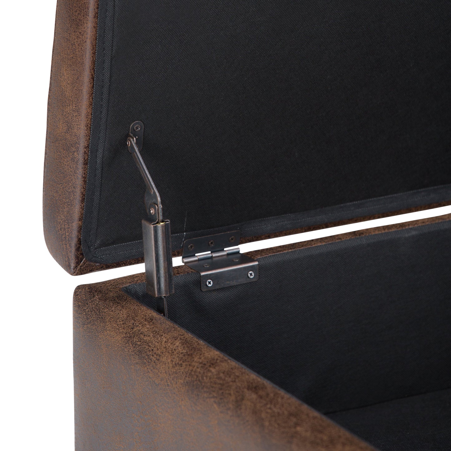Untamed Upholstered Ottoman with Flip Top Storage and Wood Frame