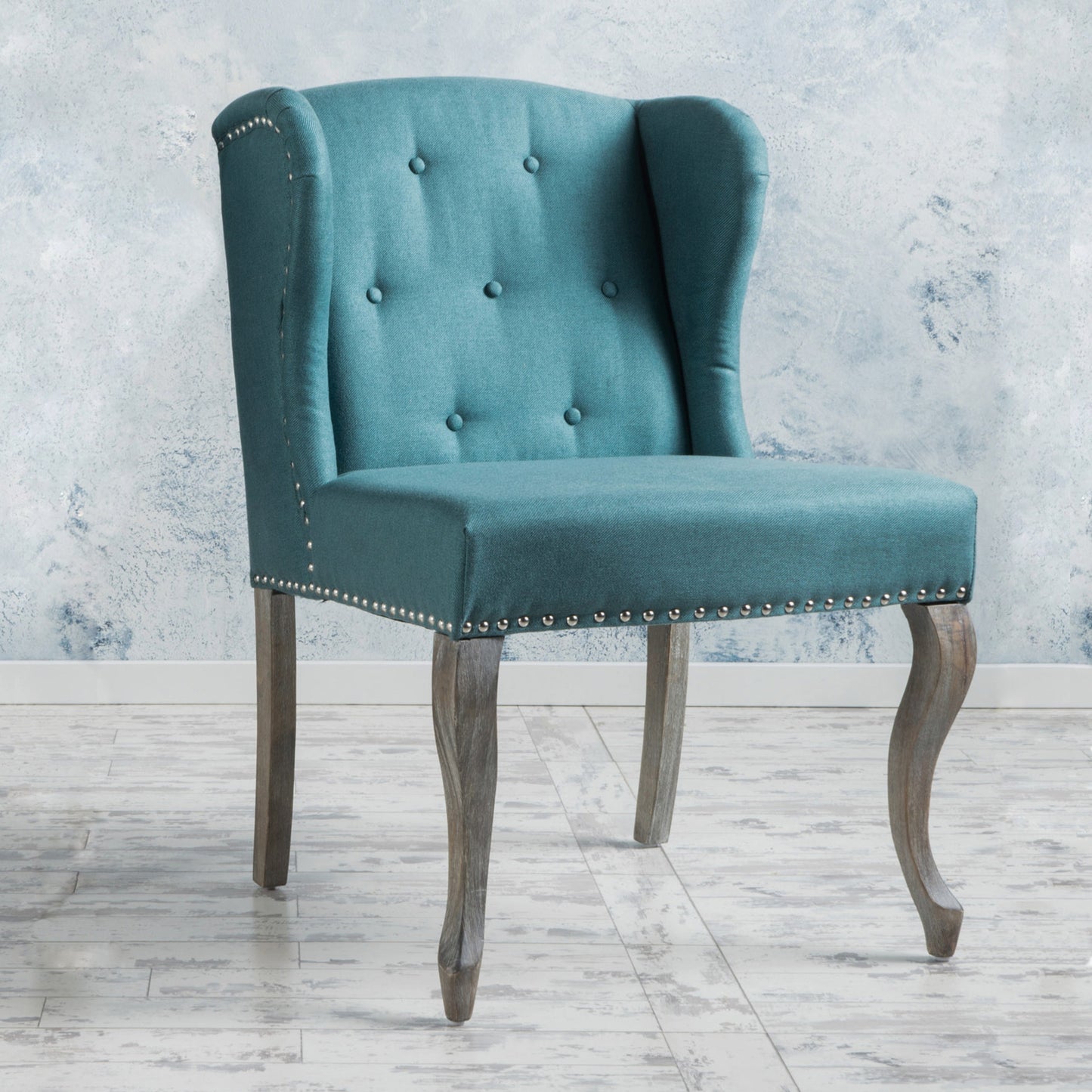 Valsa Upholstered Accent Chair with Nailhead Trim and Wing Back