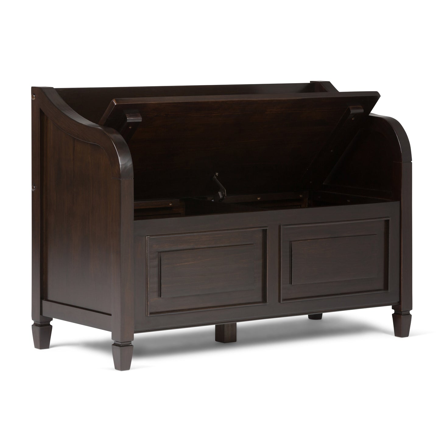 Lucidity Storage Bench with Lift-up Lids and Raised Panels