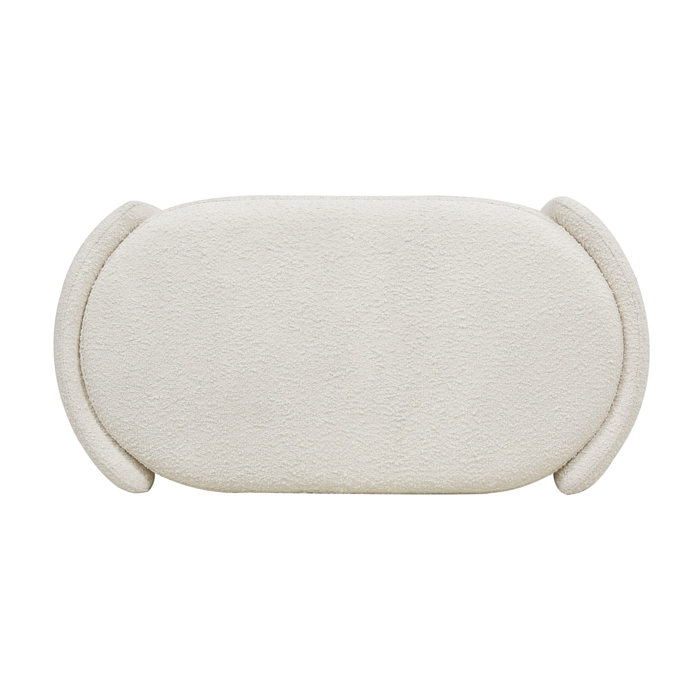 Oval Lid-Up Upholstered Storage Bench with 3 Compartments