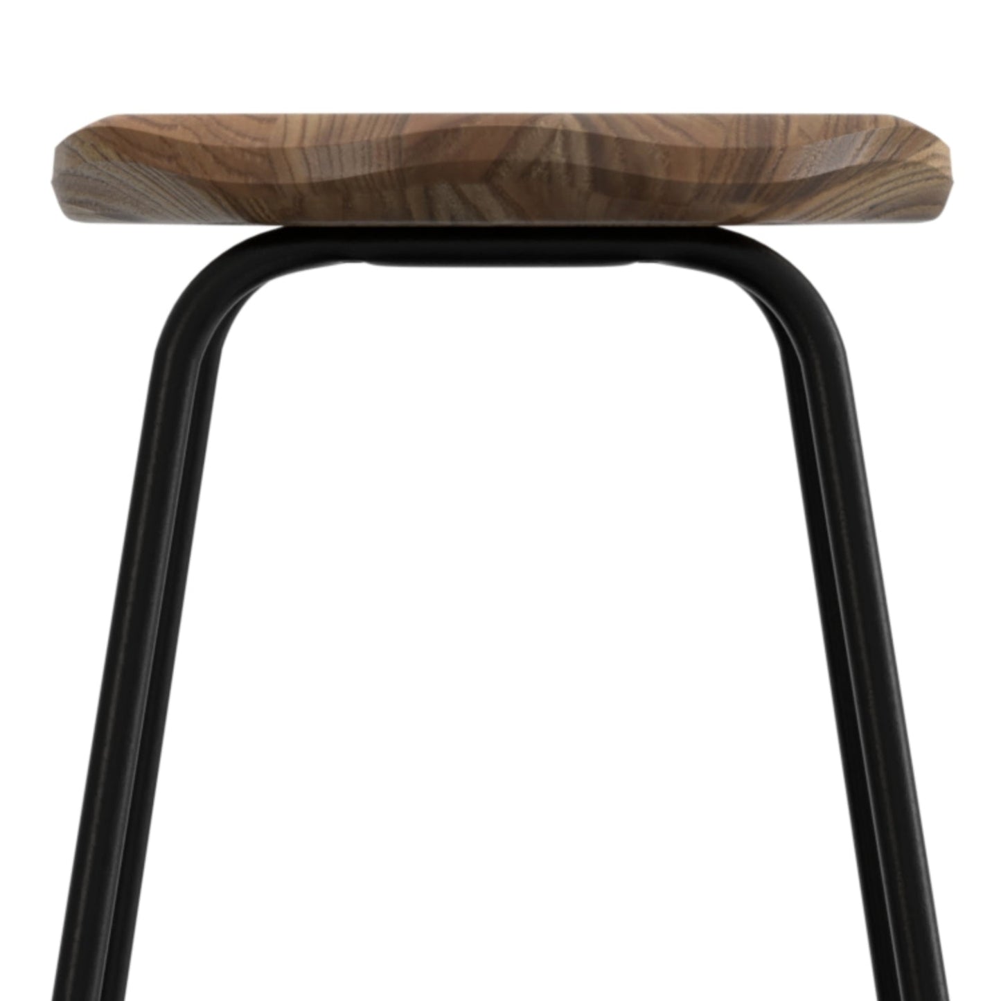 Backless Round Counter Stool with Metal Sled Base and Footrest, Set of 2