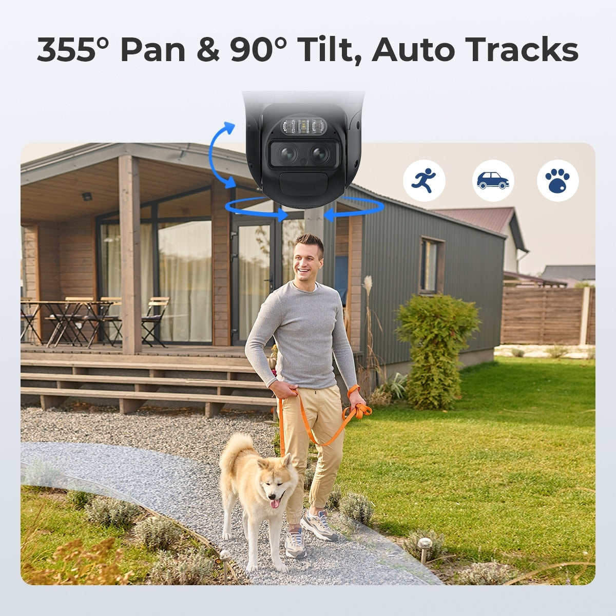 Reolink 2K+ WiFi Auto-Zoom Tracking Security Camera Battery/Solar Powered  , Trackmix+Solar Panel