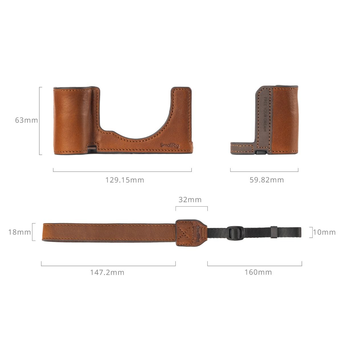 SmallRig Camera Leather Case Kit for Sony Alpha 7C II / Alpha 7CR 5015