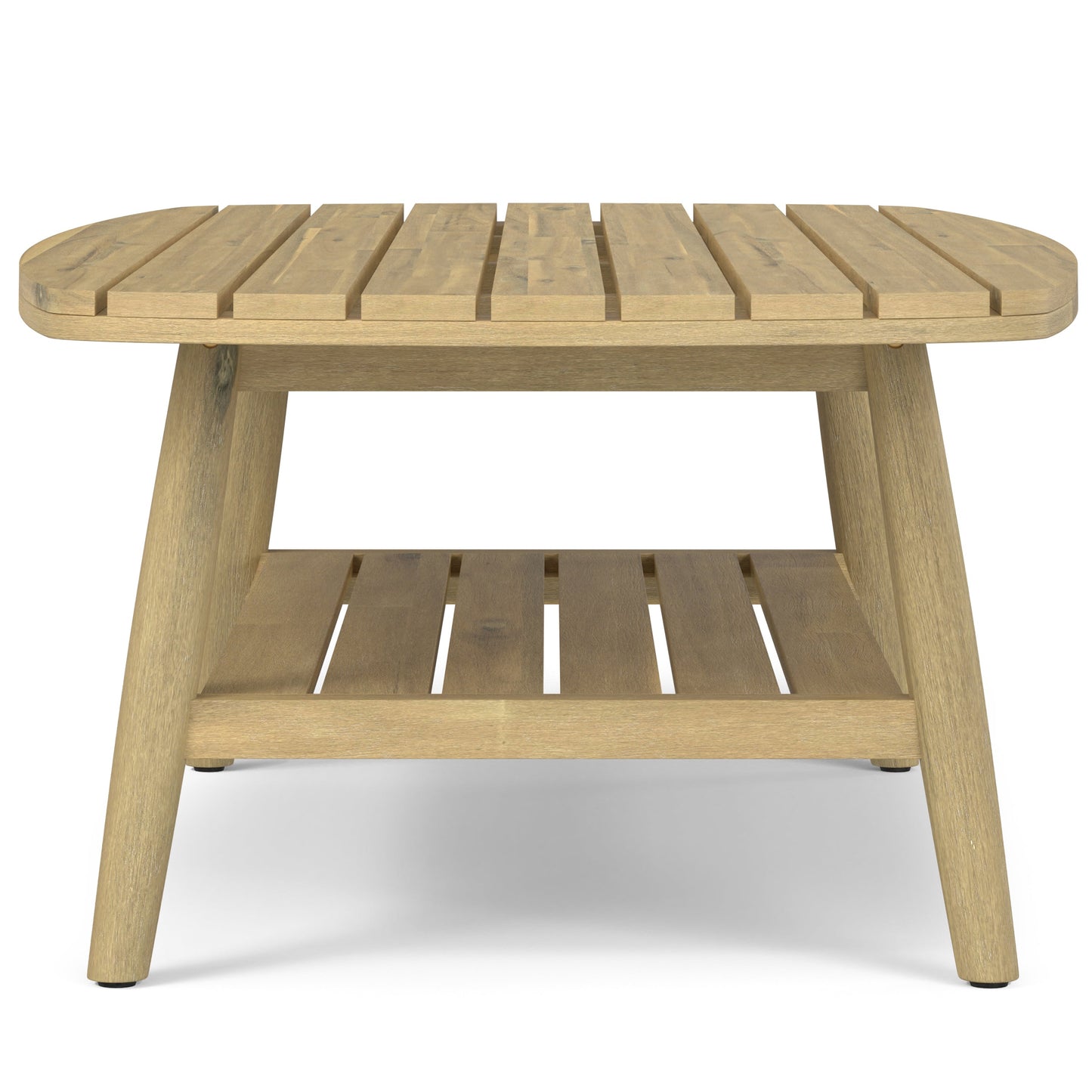Outdoor Coffee Table with Bottom Slatted Shelf