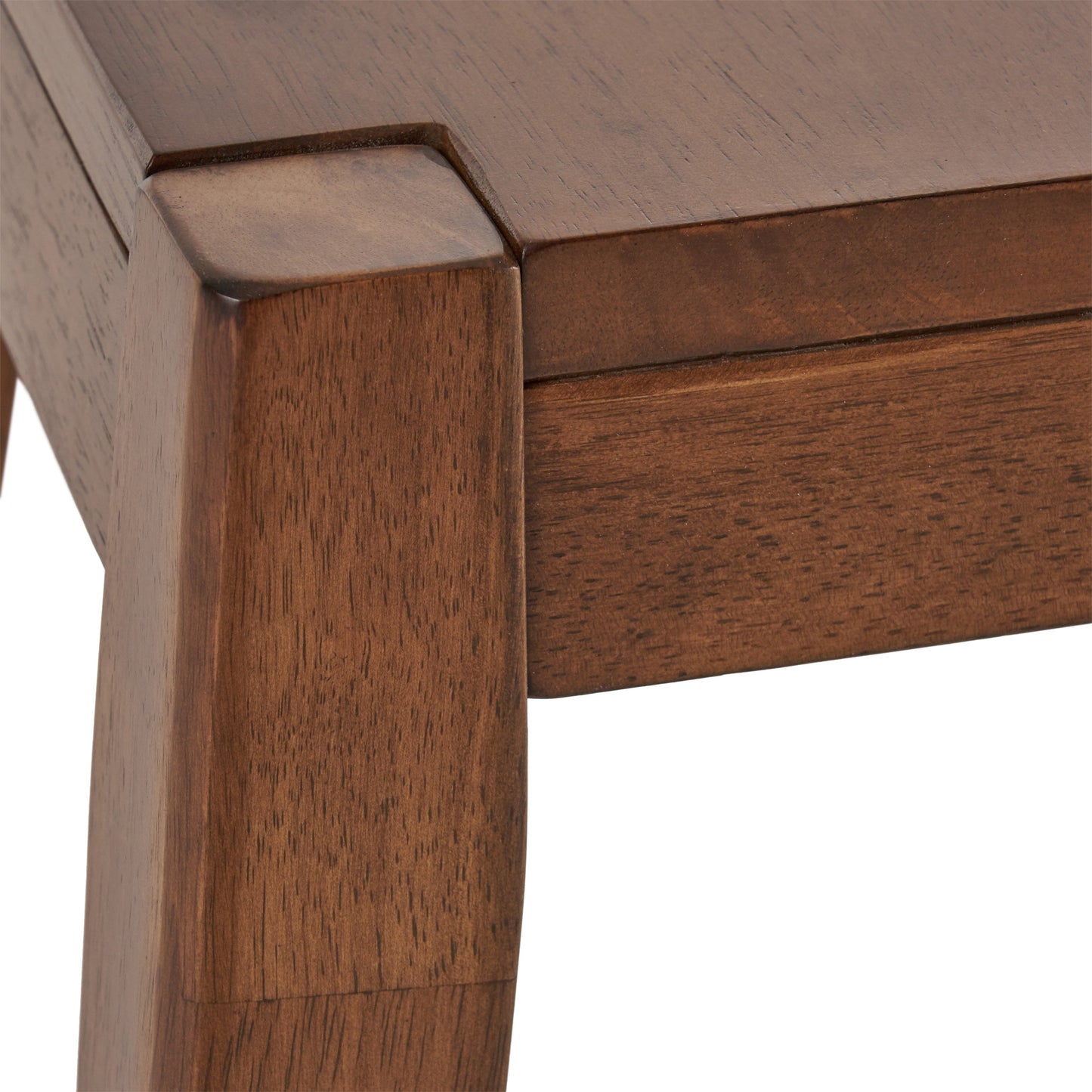 Wood Counter Stool with Armless Design and Footrest, Set of 2