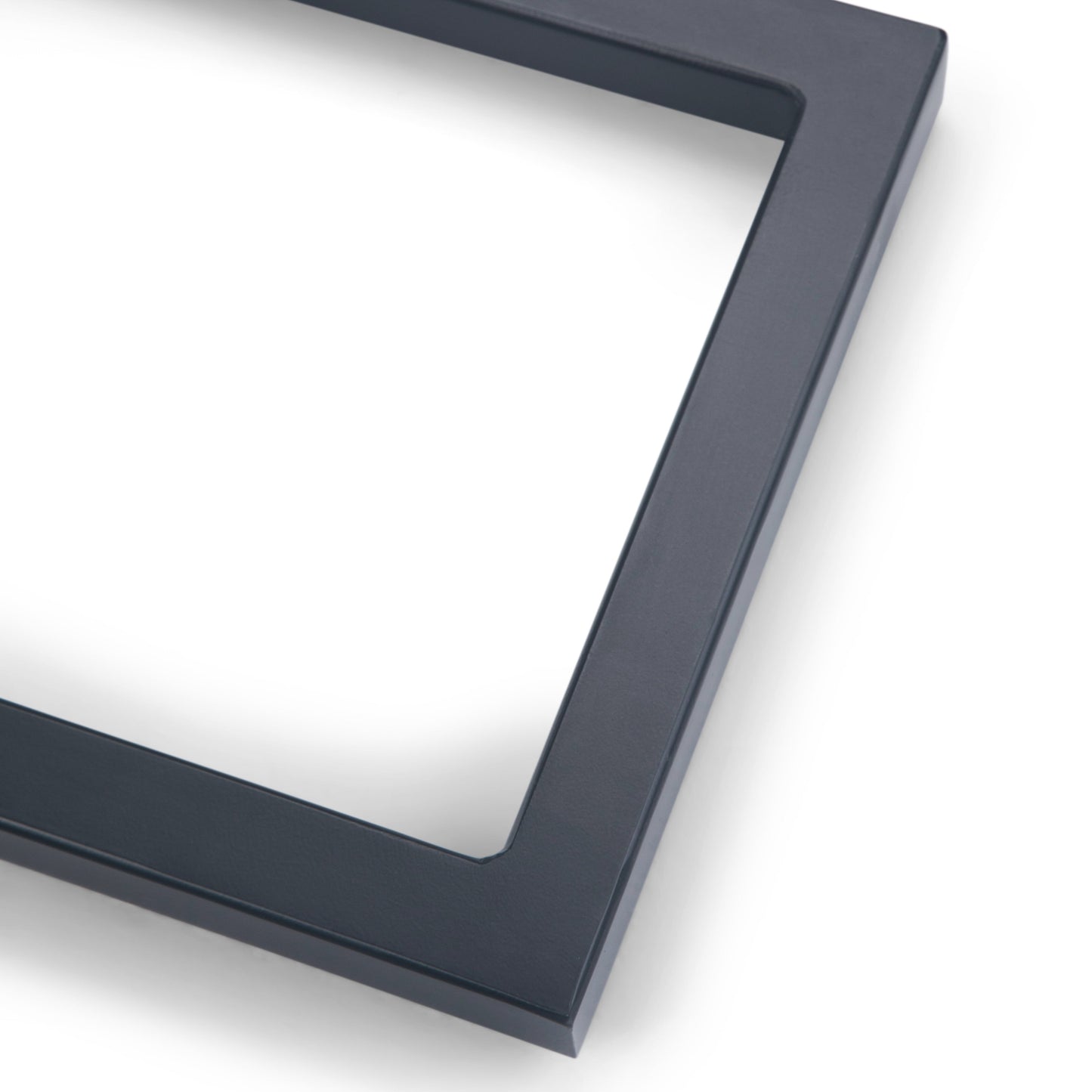 Haloed Side Table with C-Shaped Design and Metal Frame
