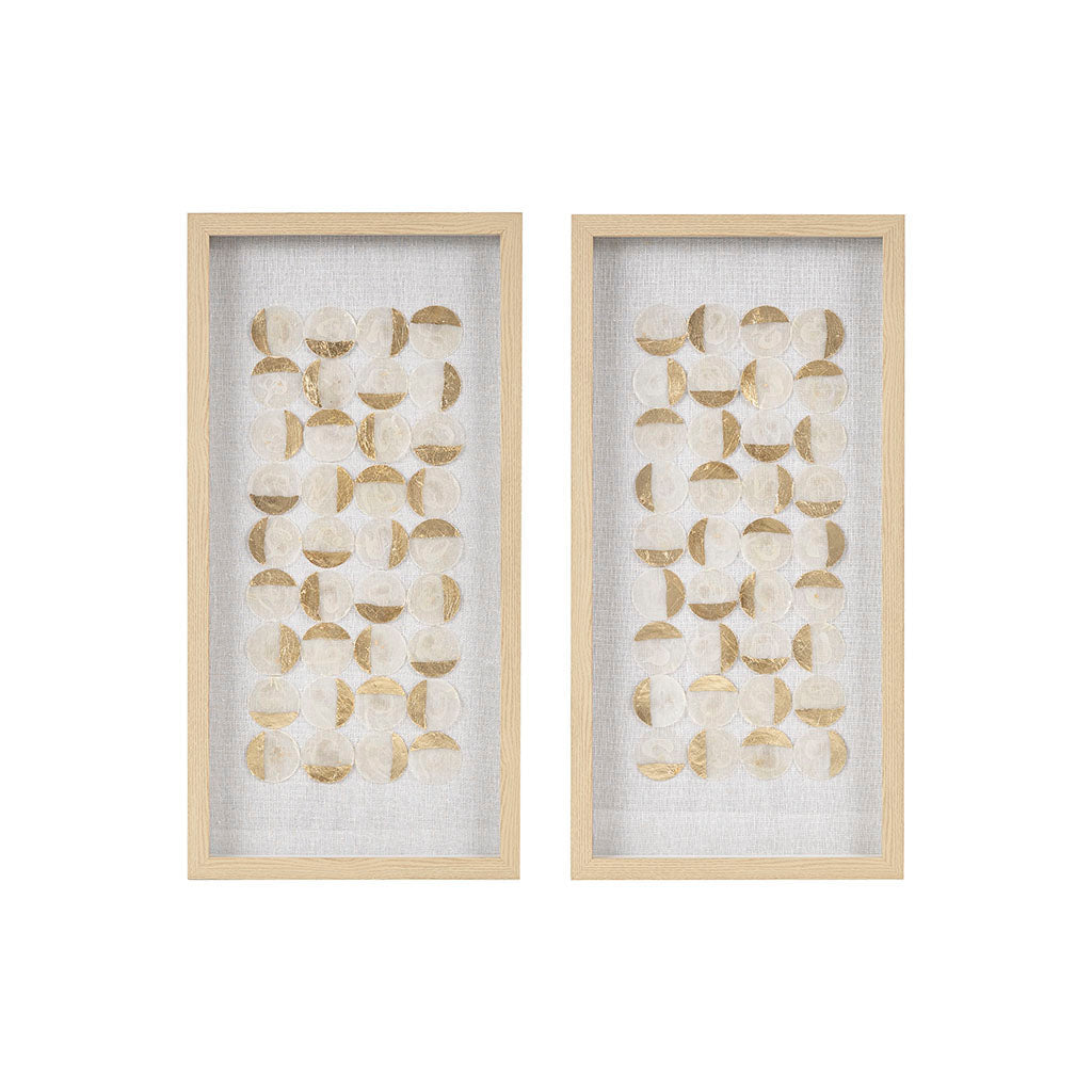 2-Piece Wall Decor Set with Hand Applied Foil