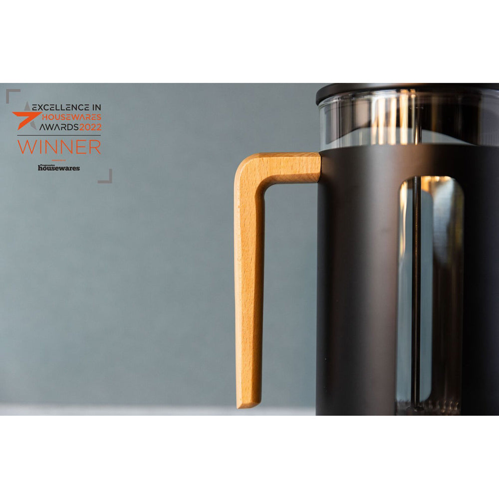 La Cafetiere Pisa 8-Cup 1L Stainless Steel/Glass Coffee French Press (Black)